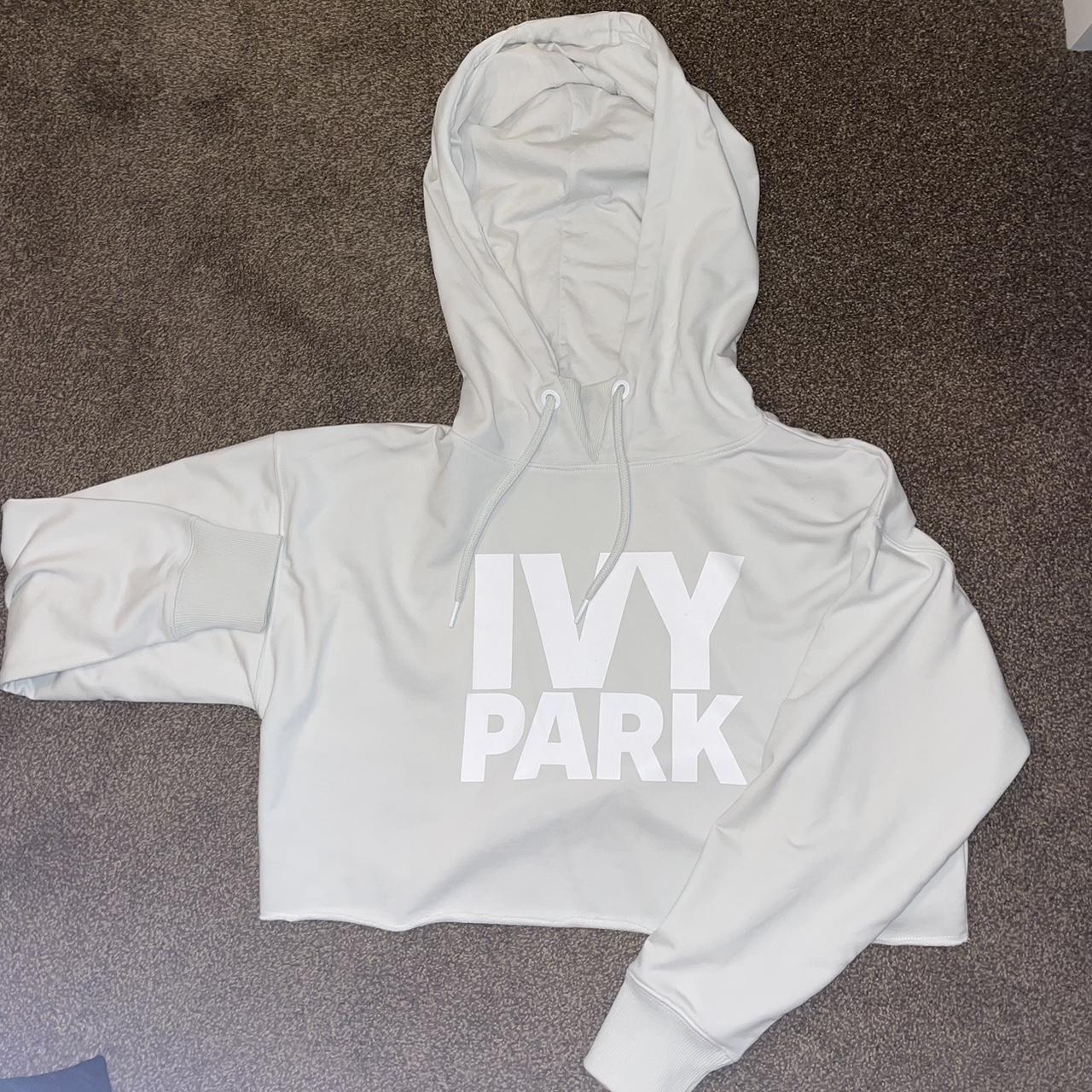 Ivy Park cropped hoodie. Is mint green and a size M. Depop