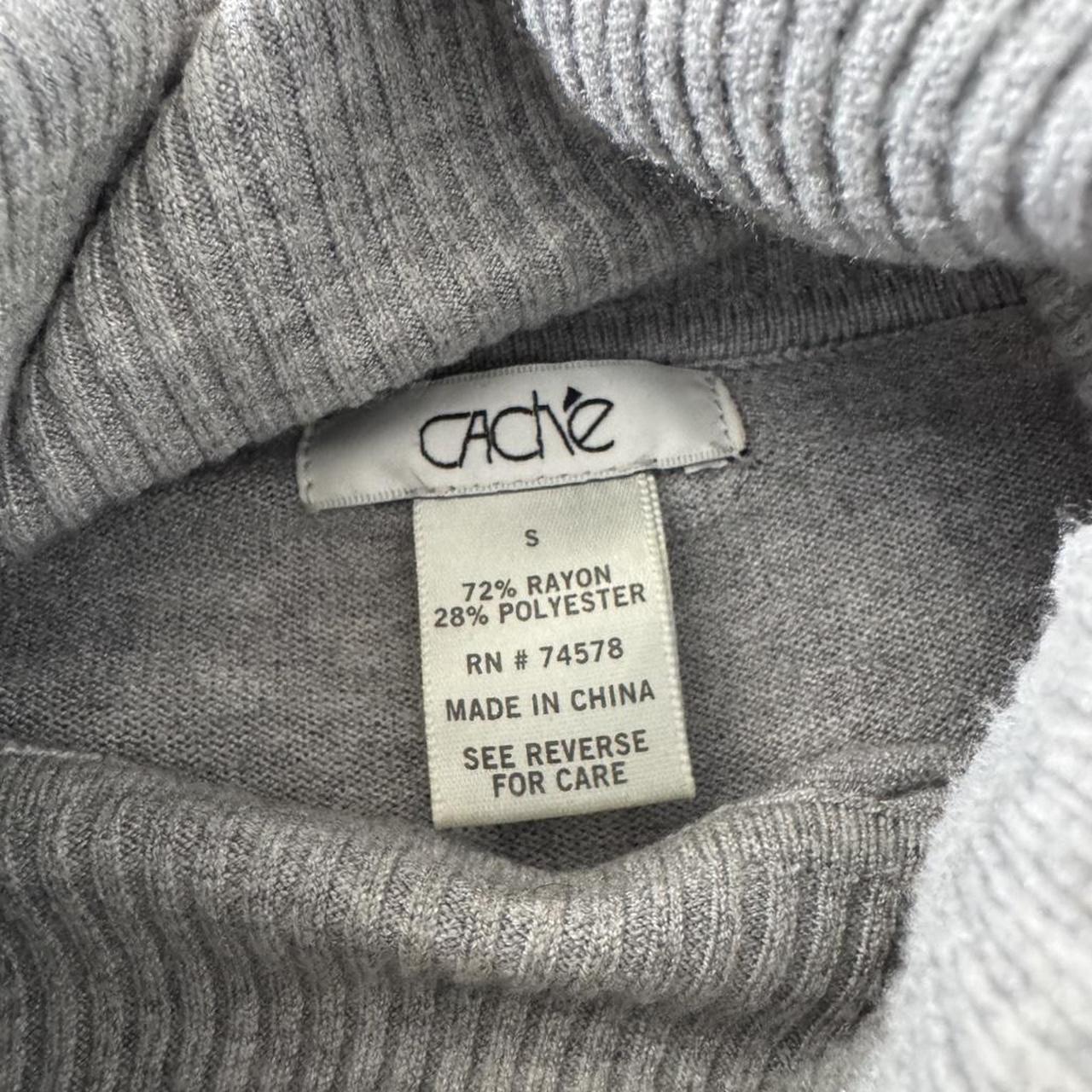 Cache Women's Top - Grey - S – Cache grey ruffle … - image 2