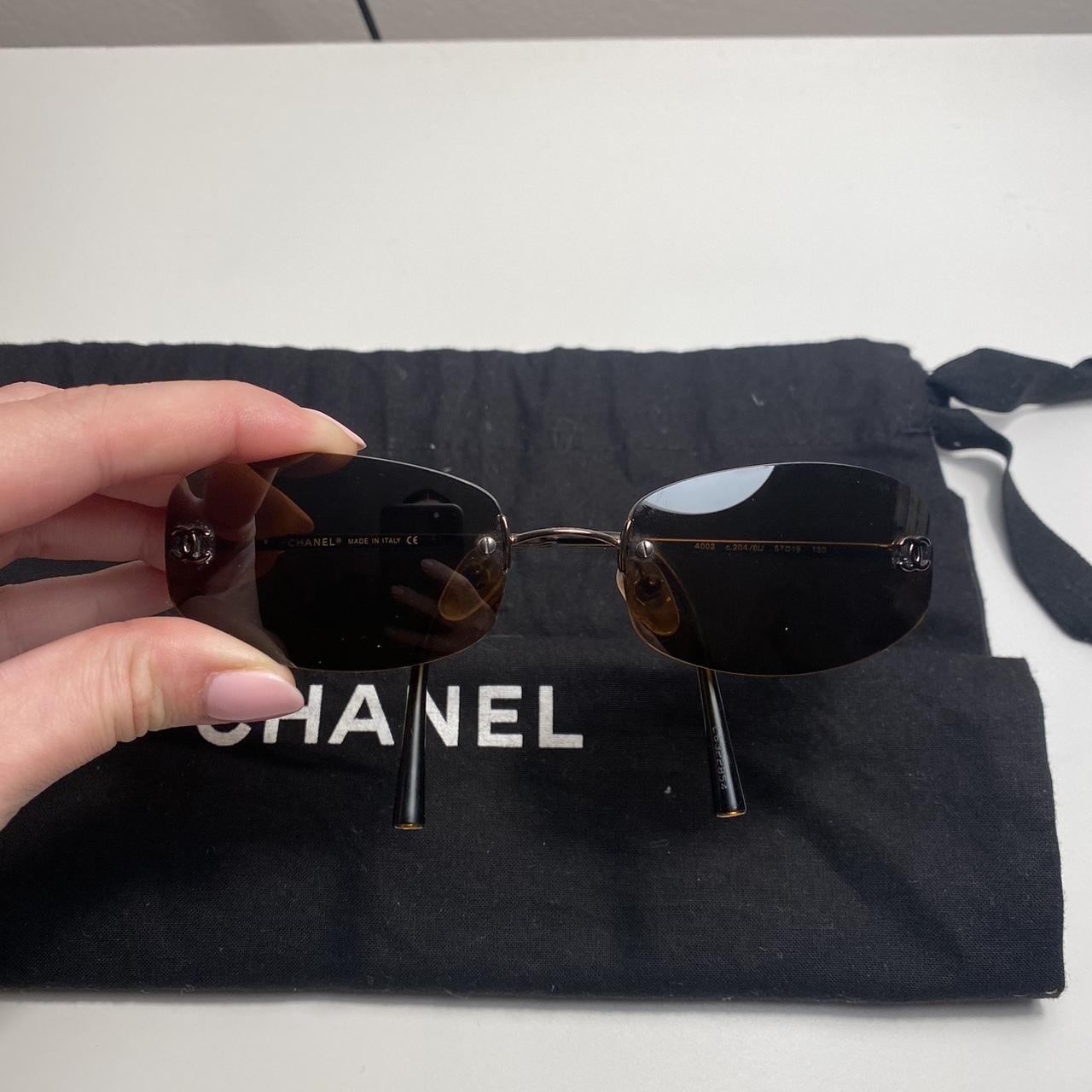 chanel women's black sunglasses