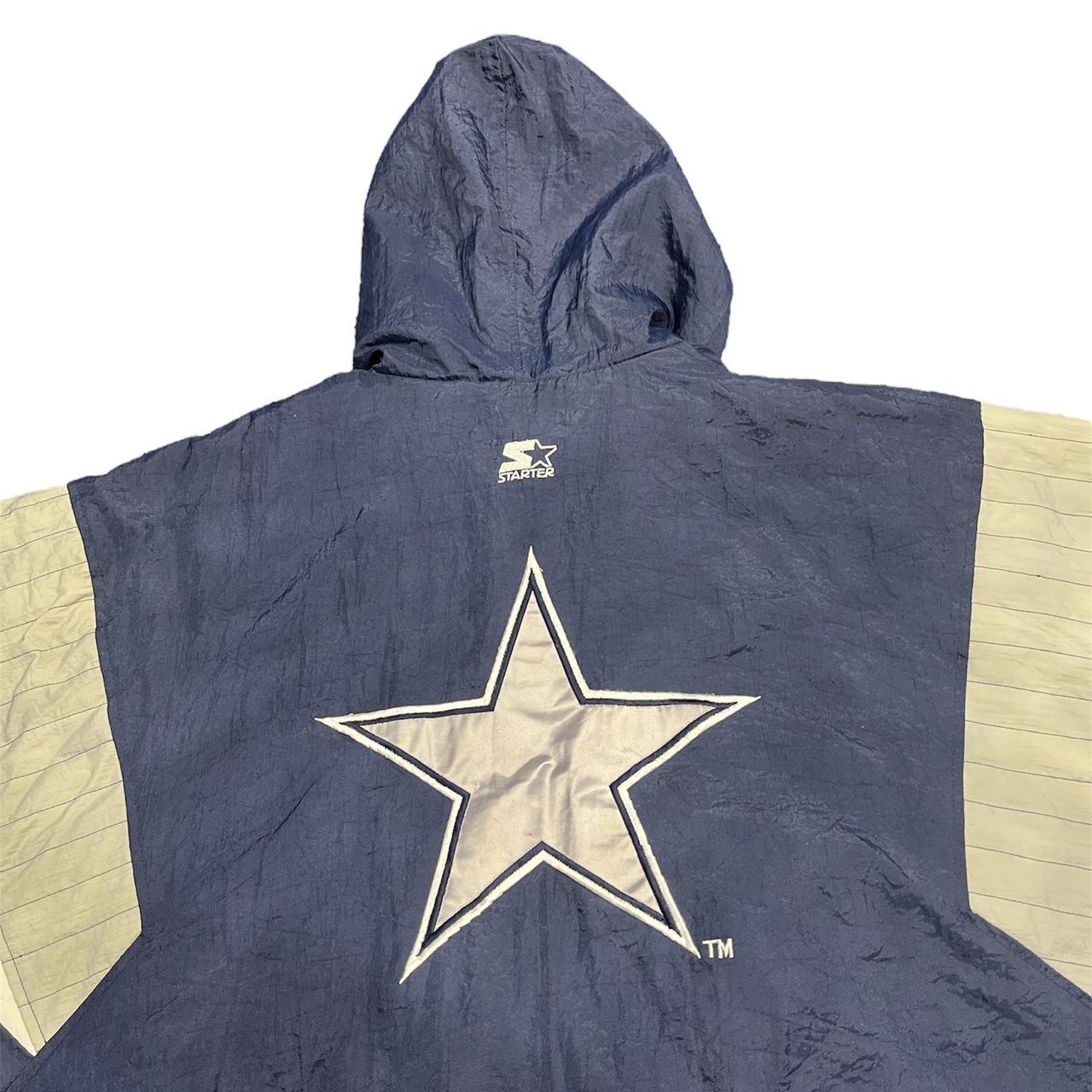 Vintage 90's Dallas Cowboys Starter Hooded Puffer - Depop