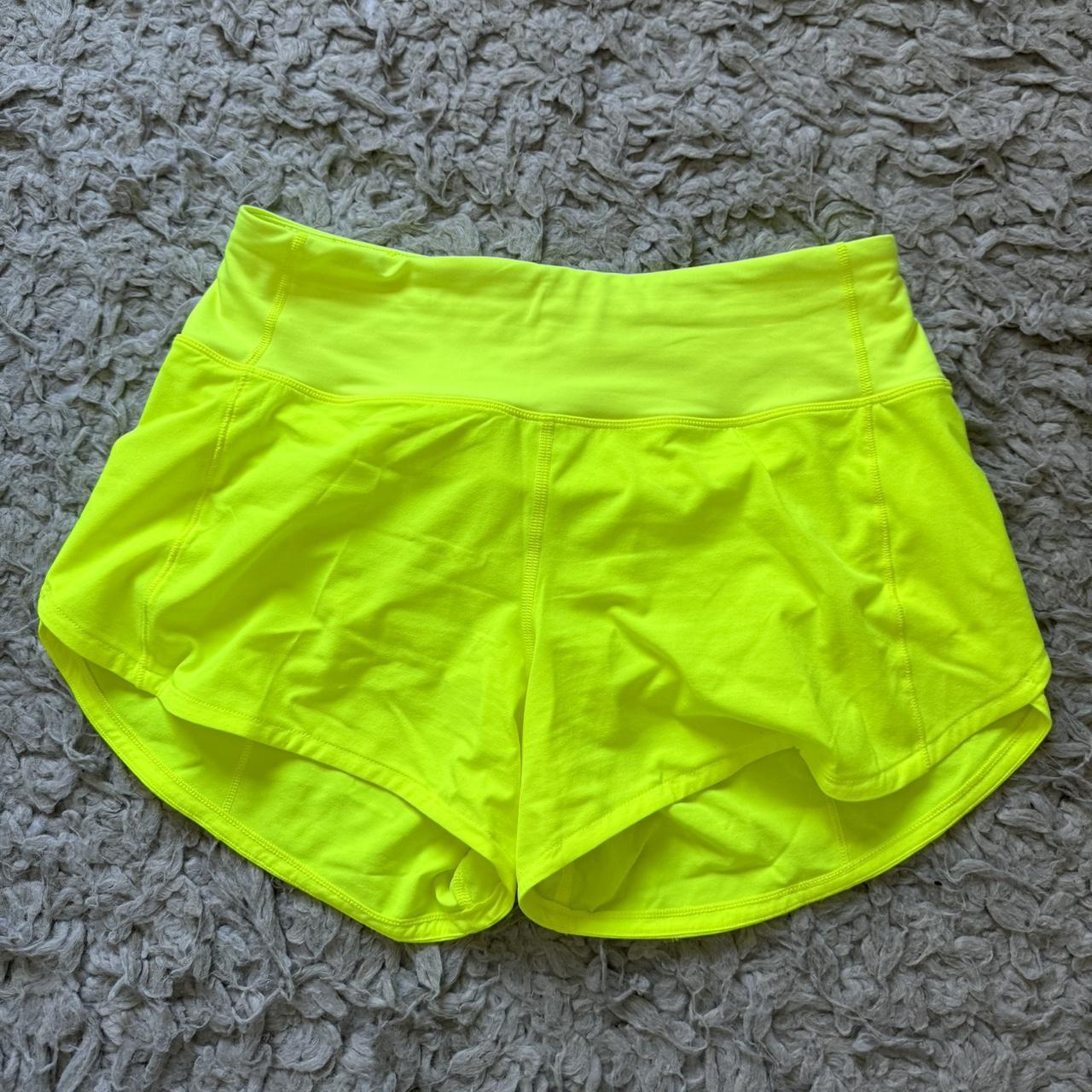 Lululemon Speed Up Shorts Highlight Yellow Worn a... Depop