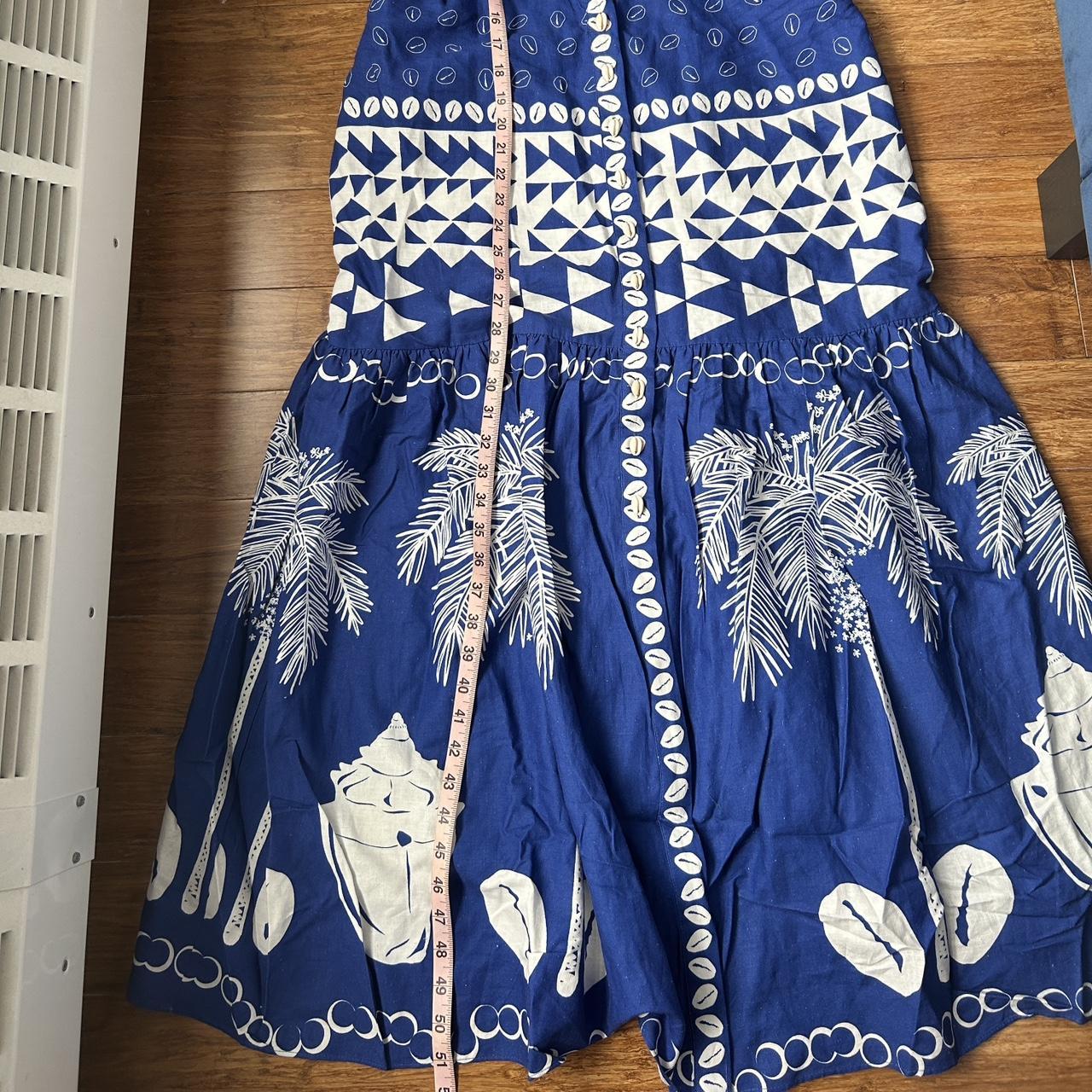 【Pluti】 Rio blue SET Farm Rio Blue Mixed Ondina Midi Dress XL | Depop