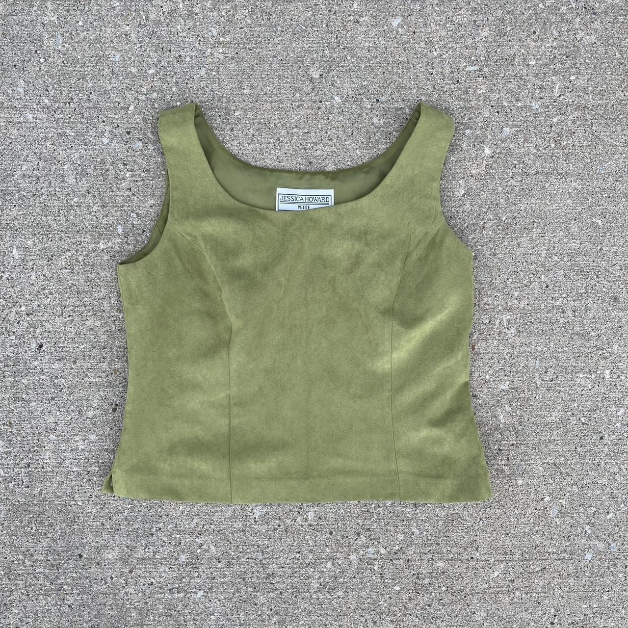 Jessica Howard Women's Green and Khaki Vest
