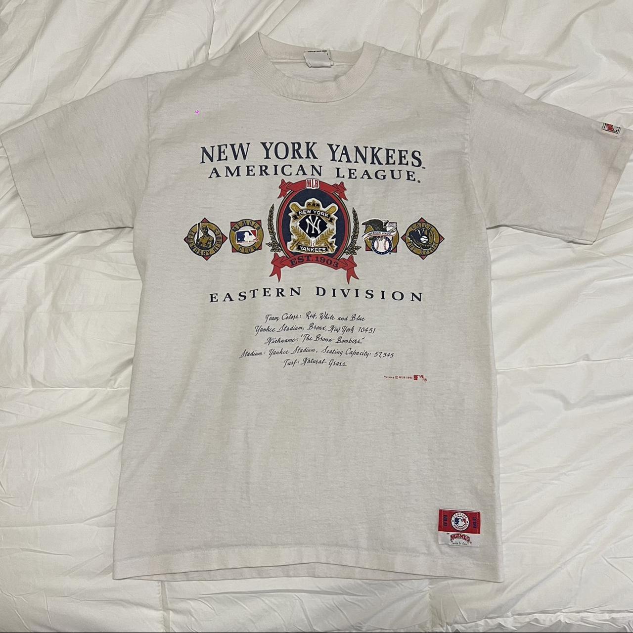 New York Yankees vintage Nutmeg Mills t shirt Cool - Depop
