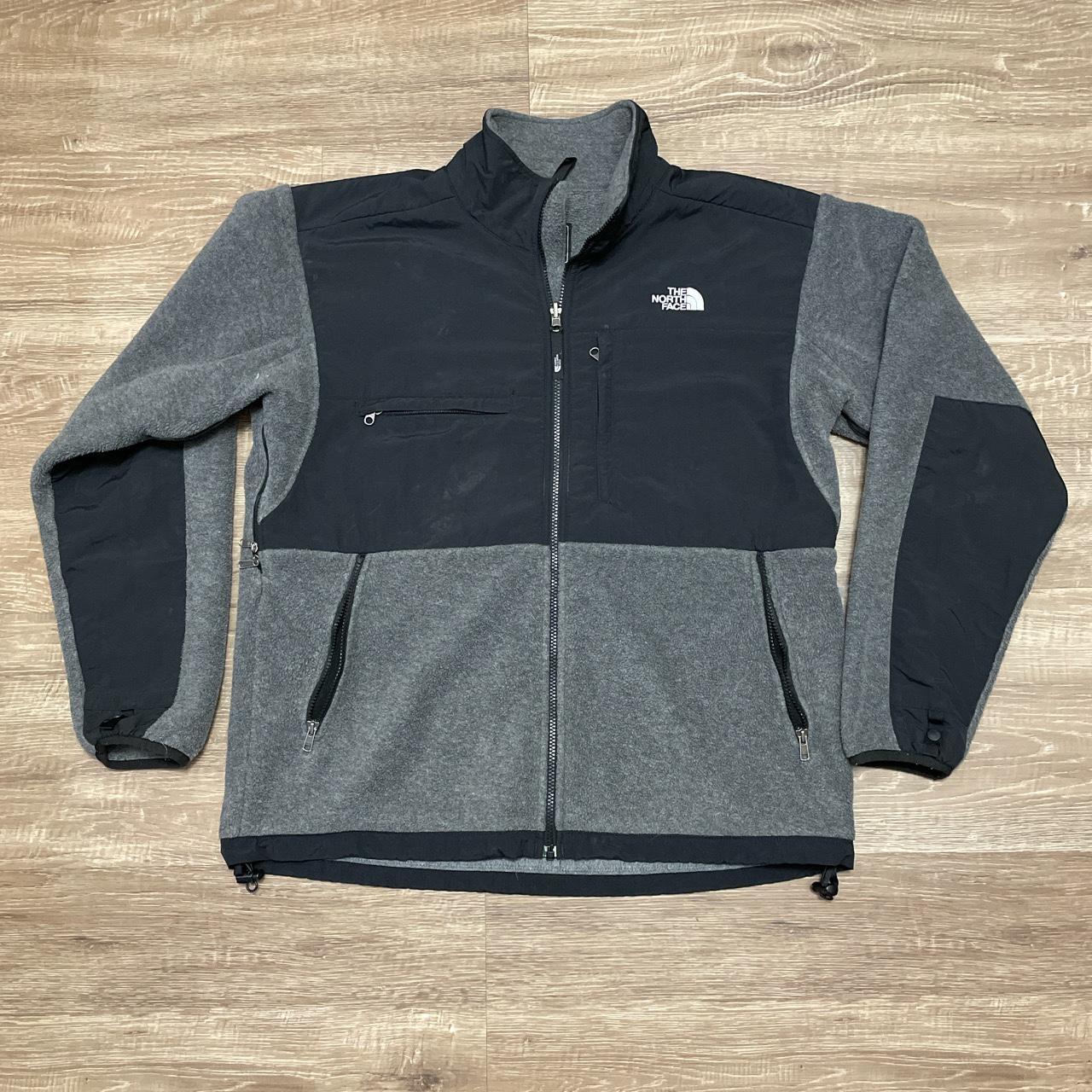 Men’s The North Face Full Zip Black Gray Fleece... - Depop