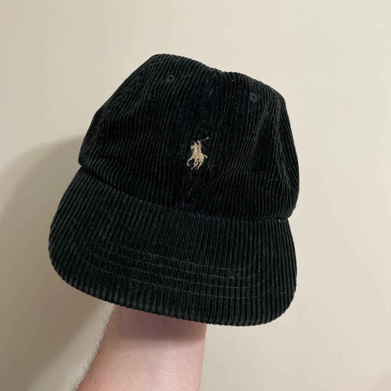 Black polo shop hat leather strap