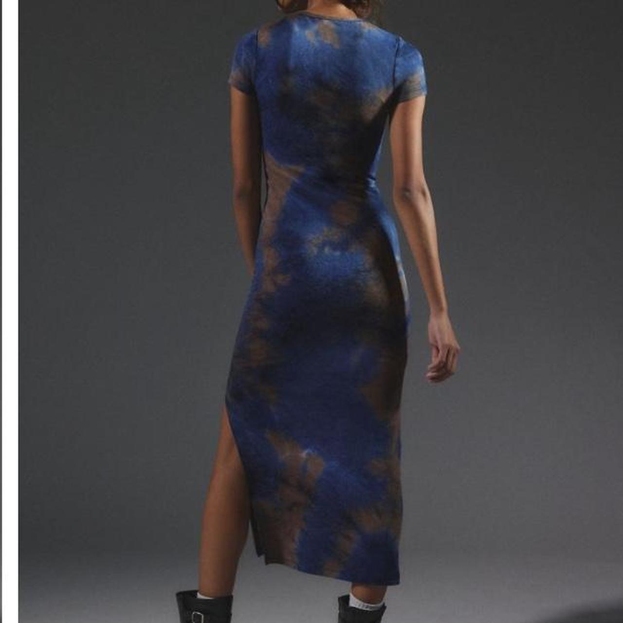 Urban outfitters blue and brown maxi dress Depop
