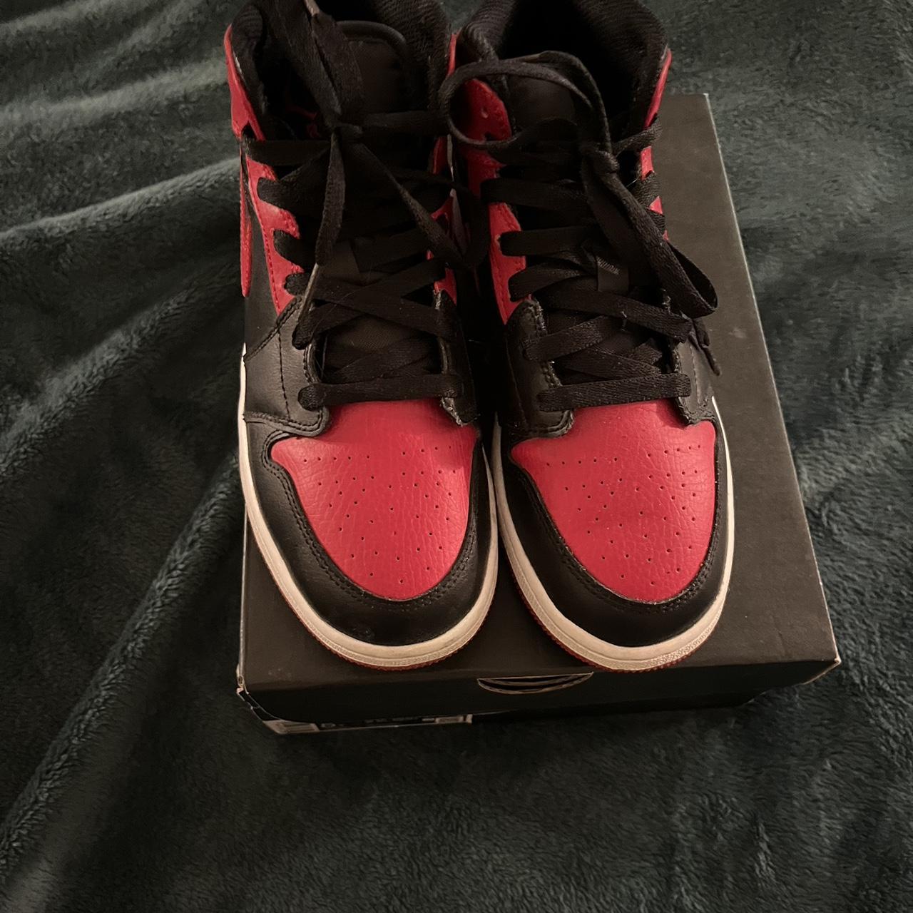 womens jordan 1 red and black