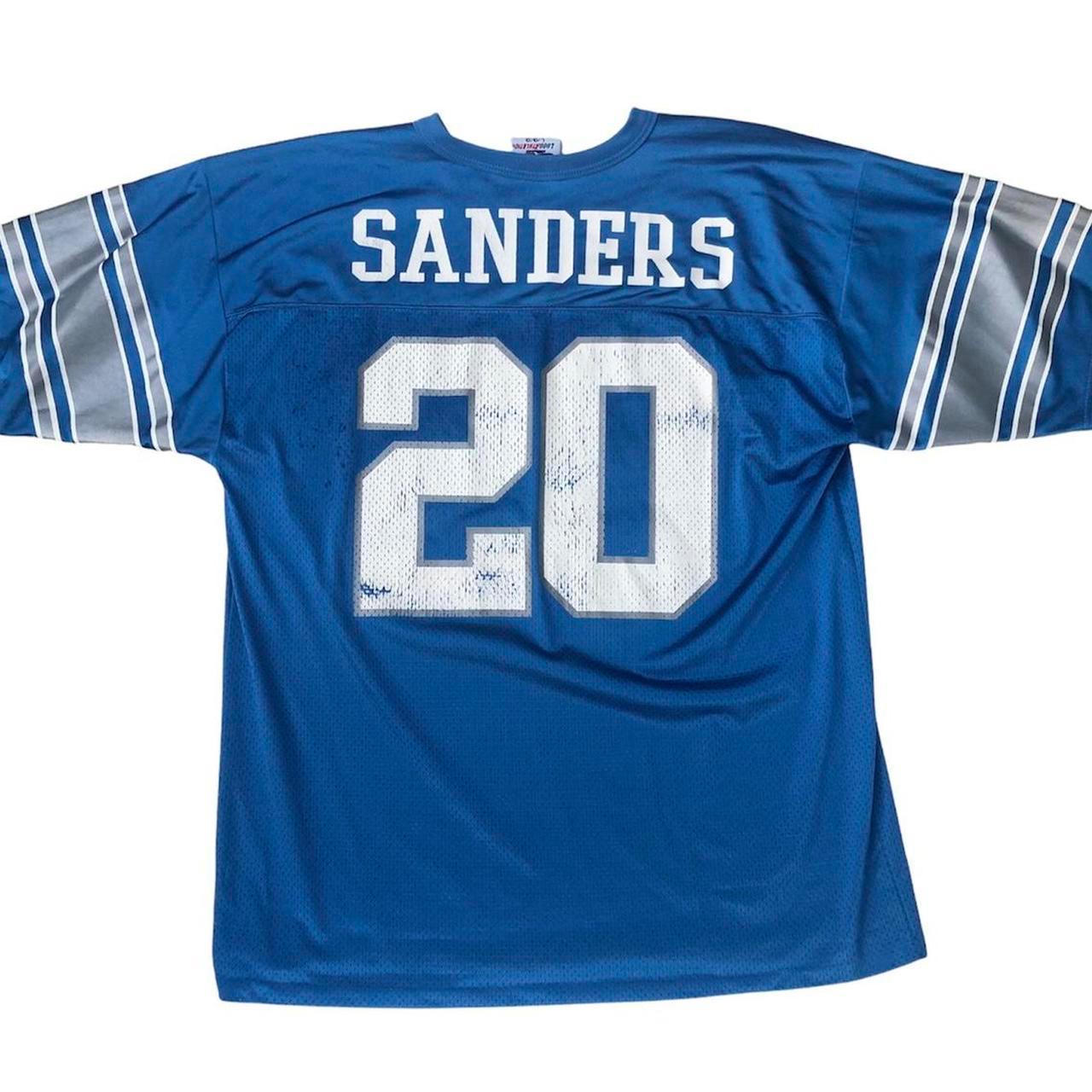 Vintage Blue Barry Sanders Detroit Lions Jersey ~ he - Depop