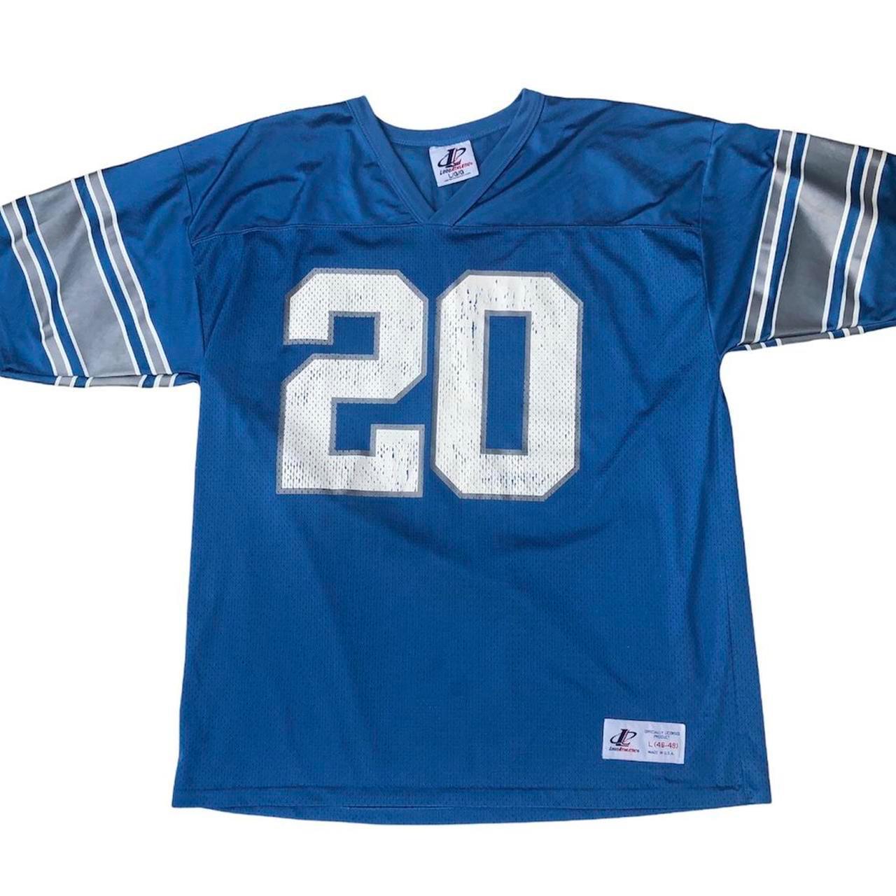 Vintage Blue Barry Sanders Detroit Lions Jersey ~ he - Depop