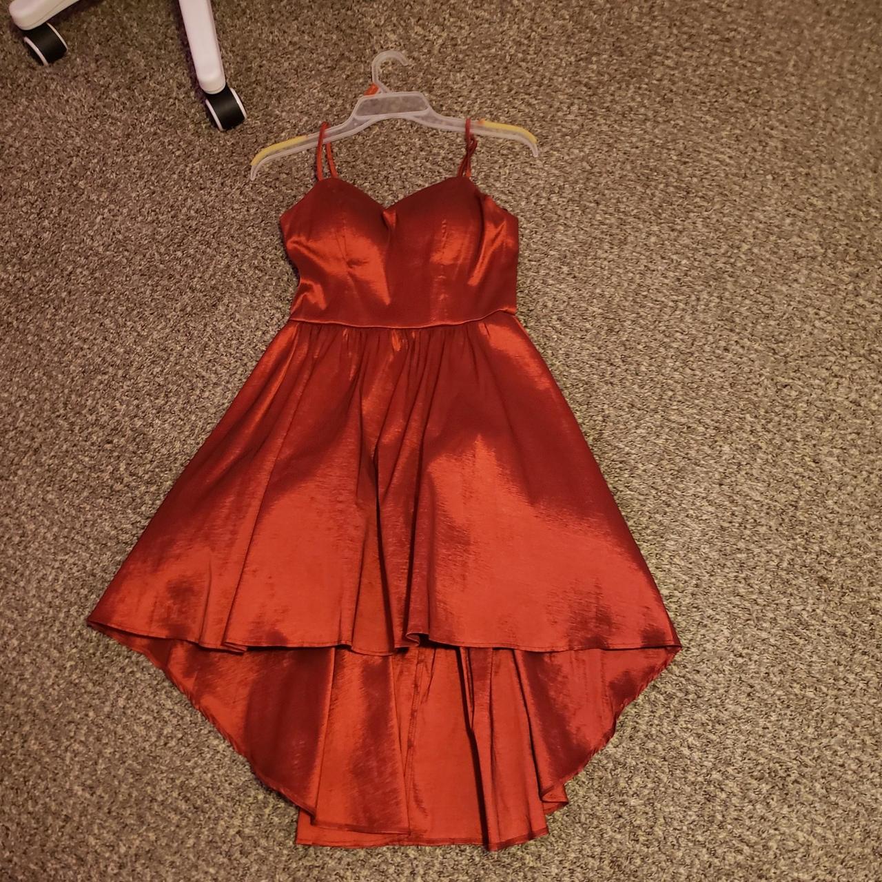 B darlin fashion red high low dress