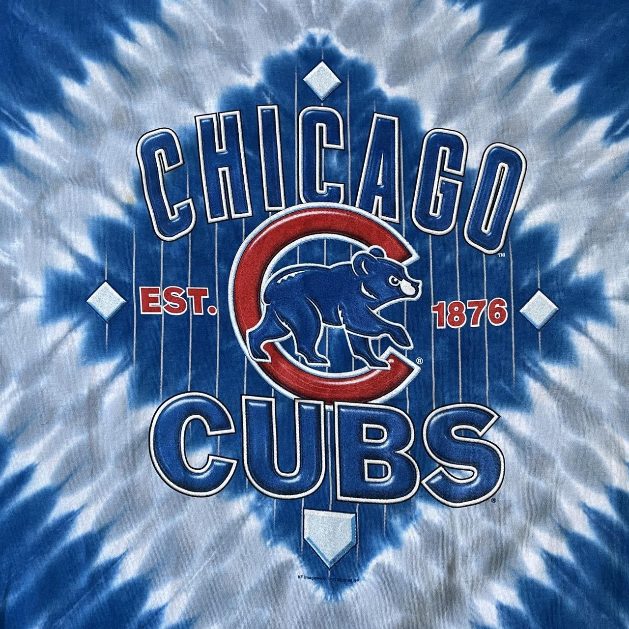 2005 Chicago Cubs Blue Tie Dye T-Shirt