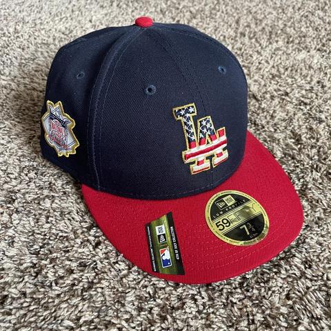 \ud83c\udf00RAMS super bowl new era medium large blue gold... - Depop