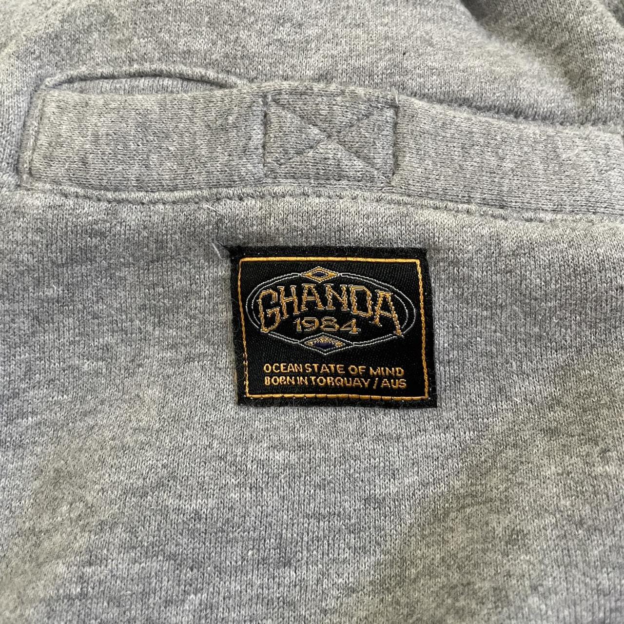 Ghanda grey trackies, fleece lined with embroidered... Depop