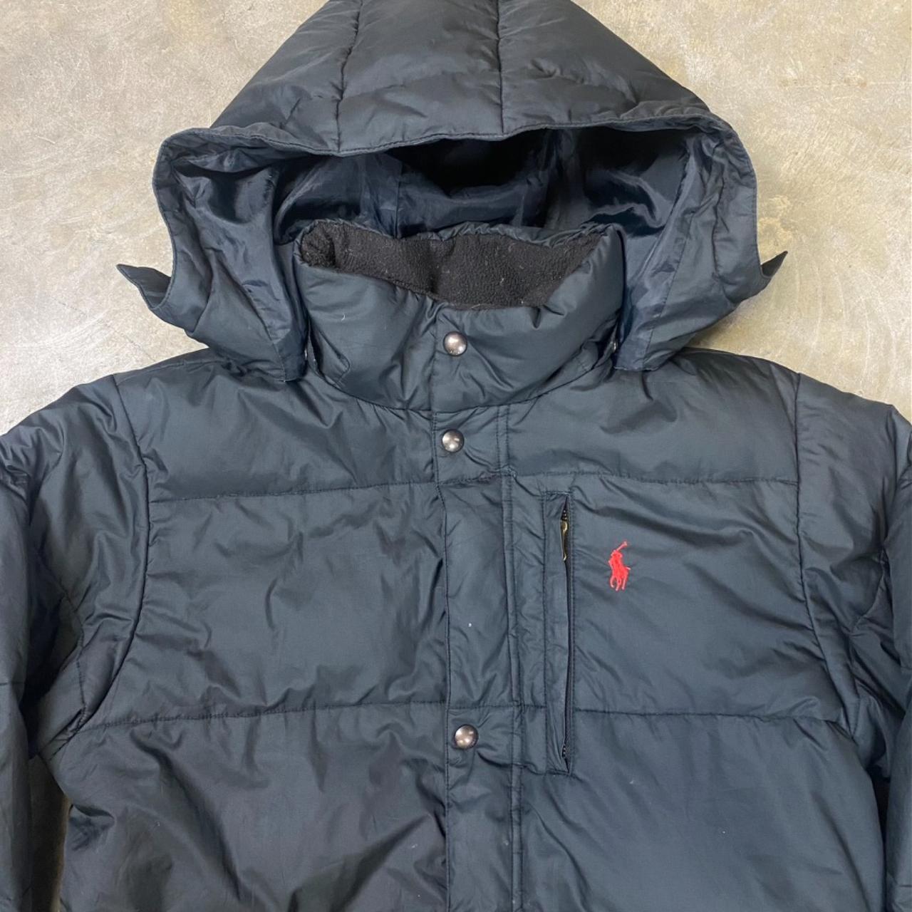 Vintage Ralph Lauren Puffer jacket Black S Size:... - Depop