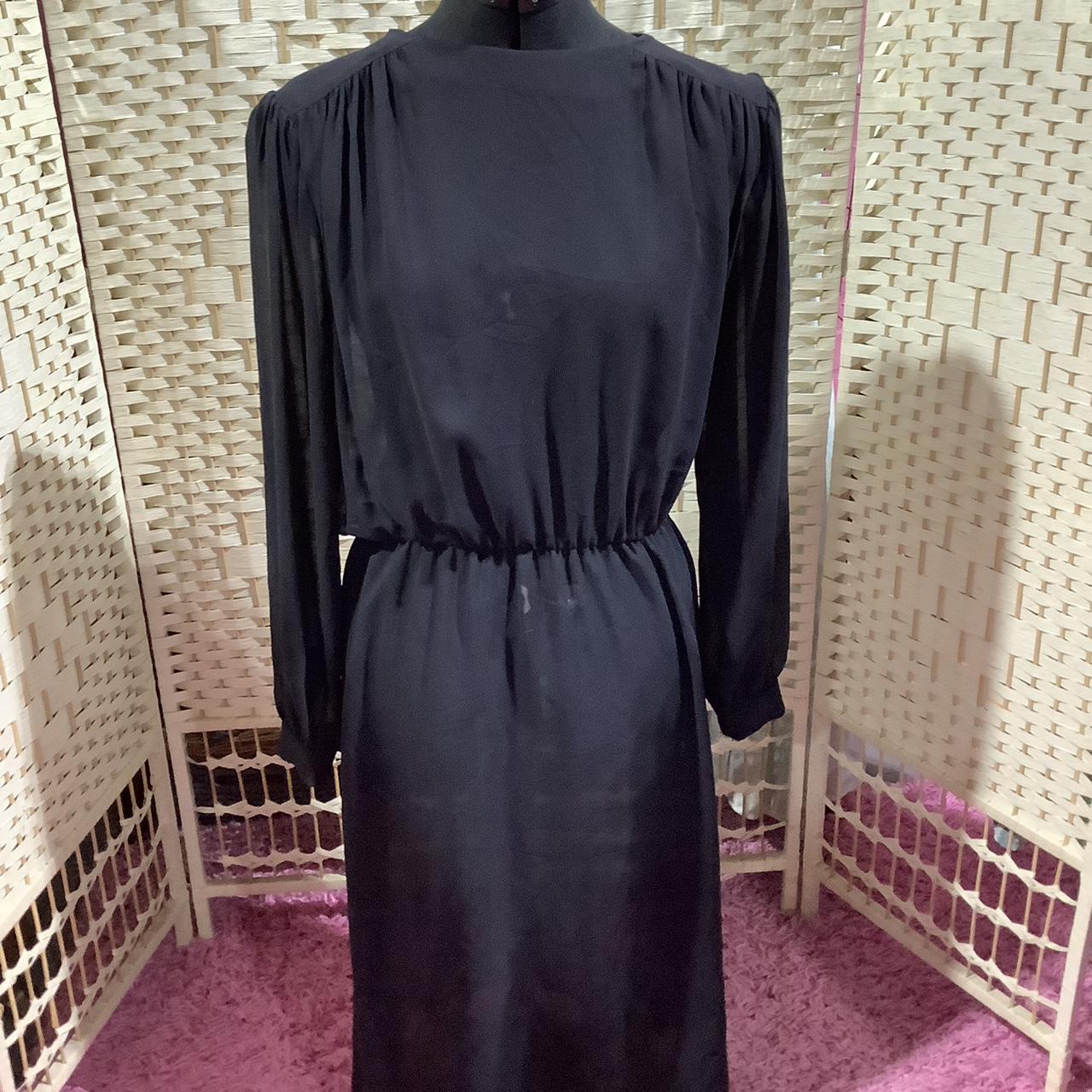 Vintage 1980s sheer fabric black dress Would need... - Depop