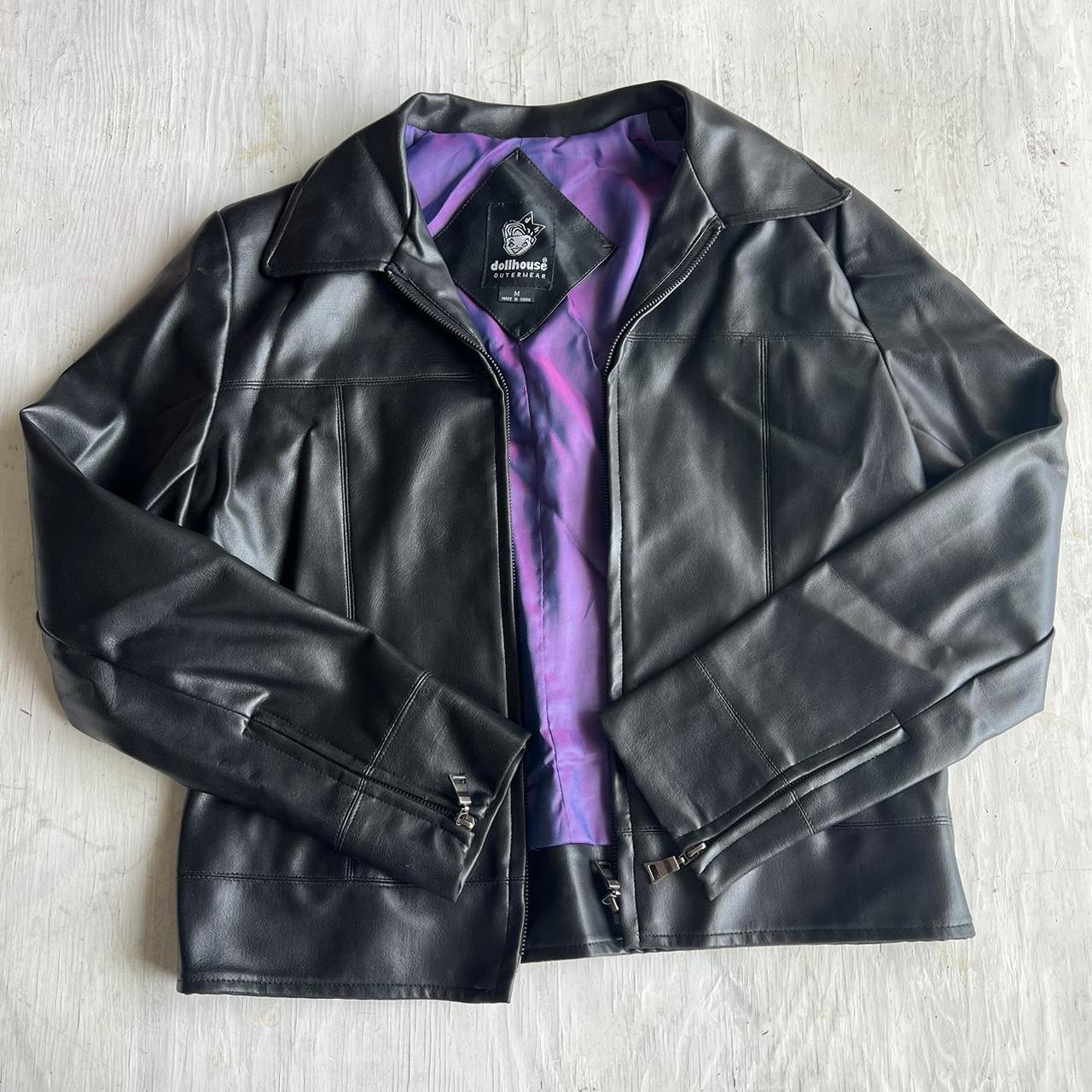 Dollhouse Women's Black and Purple Jacket Depop