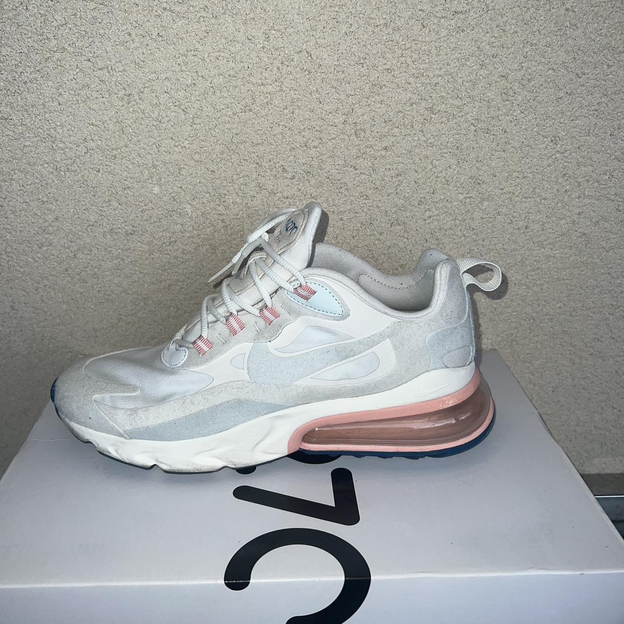 Air max 270 react pink and grey trainers sale