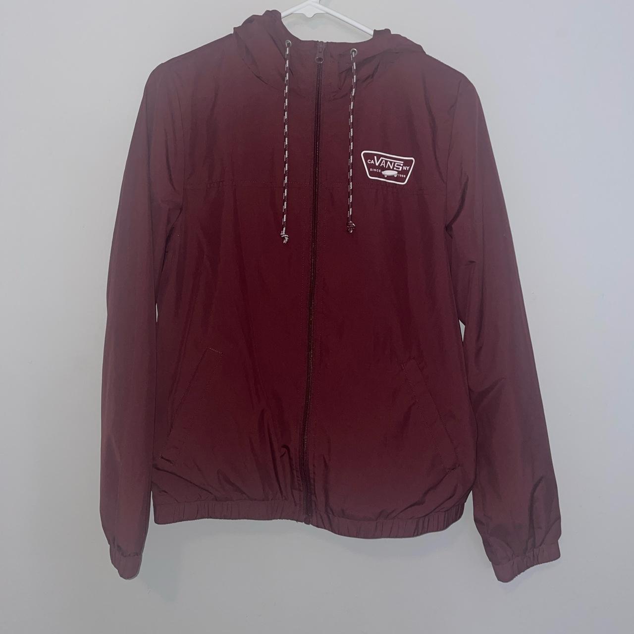 Vans windbreaker cheap burgundy