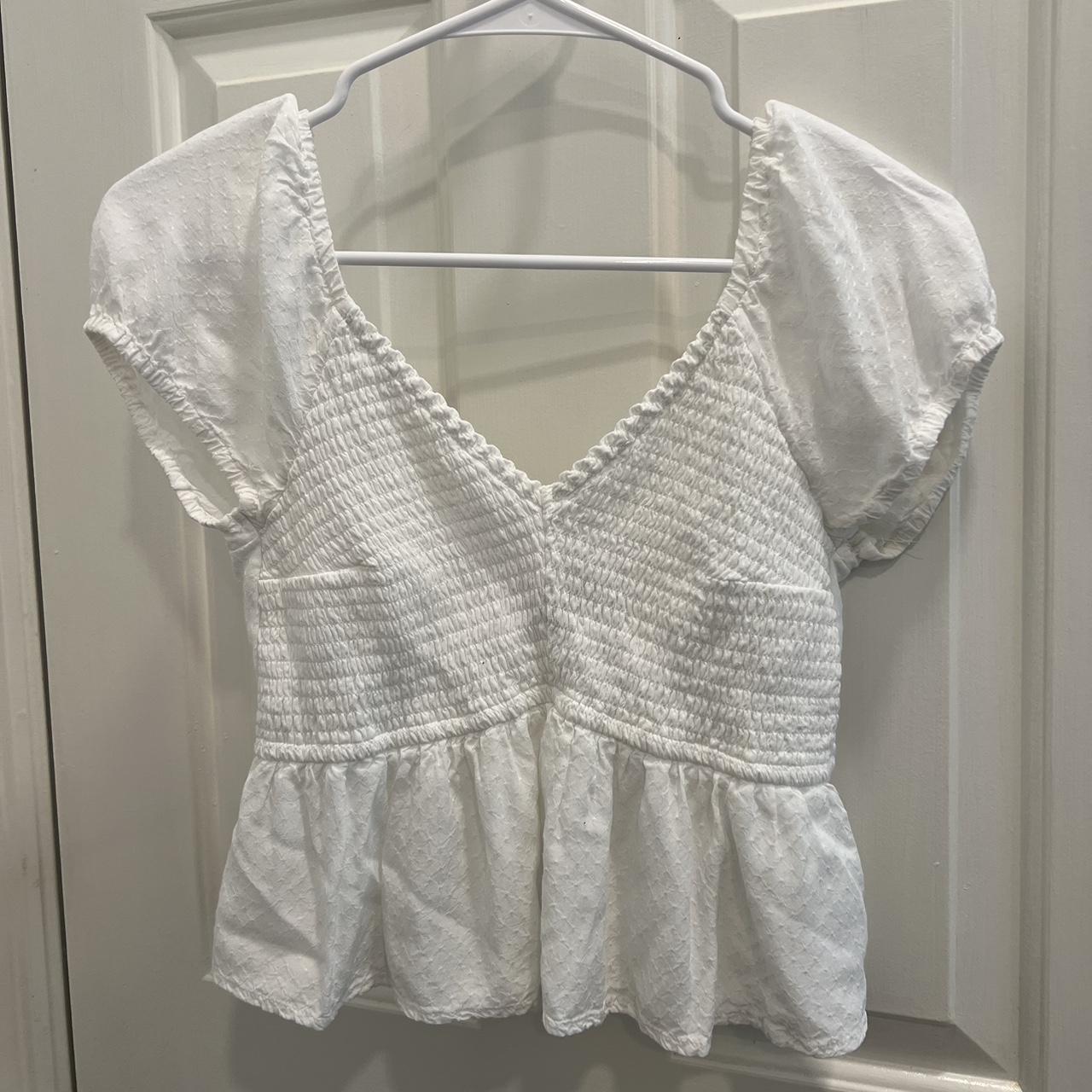 Hollister Co. Women's White Blouse | Depop