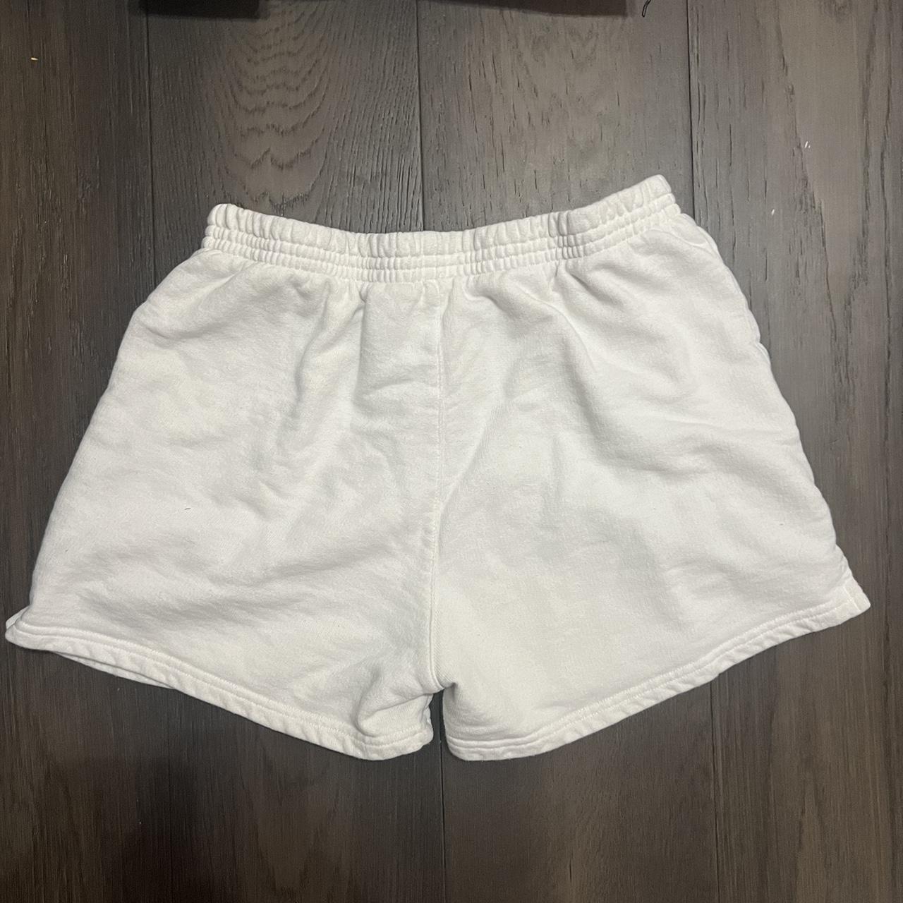 white brandy melville shorts one size - Depop