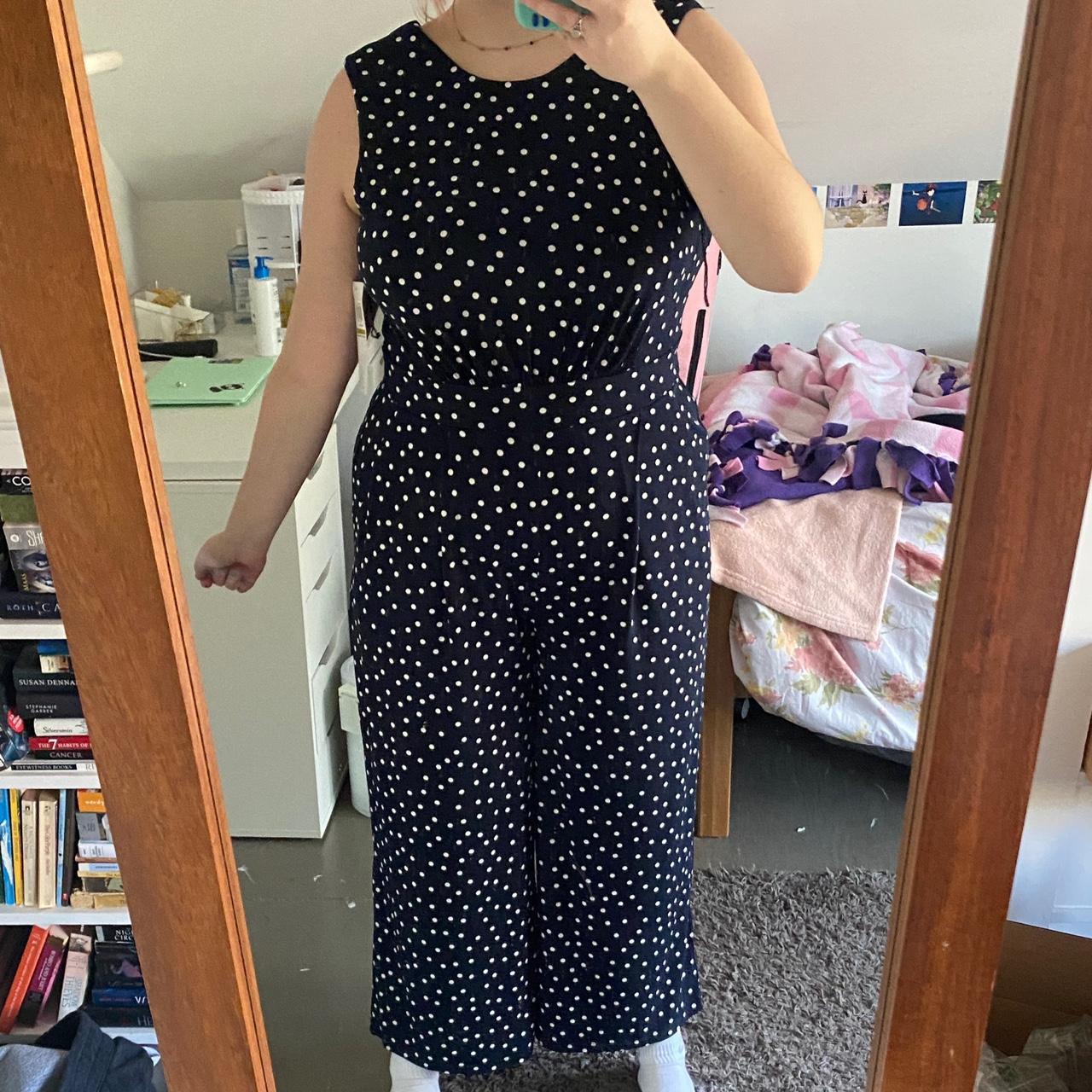 Brand new navy polka dot jumpsuit! It's Depop