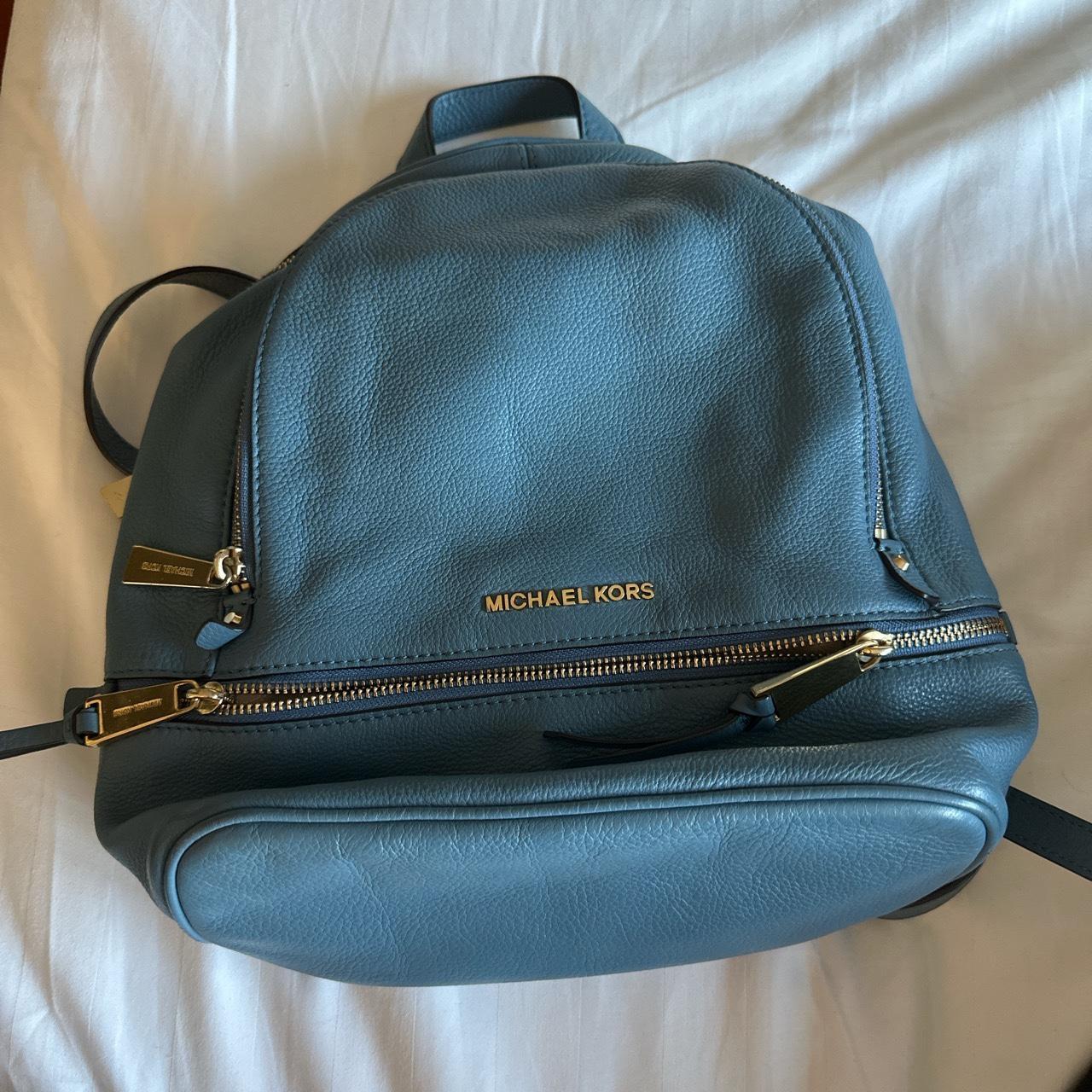 Michael kors mini backpack 2025 blue