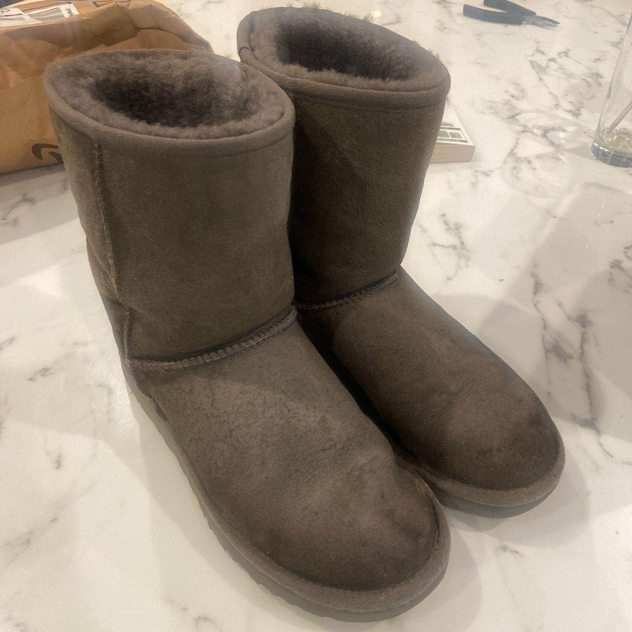 Gray uggs “Classic short II” boots. Size 8, fit true... - Depop