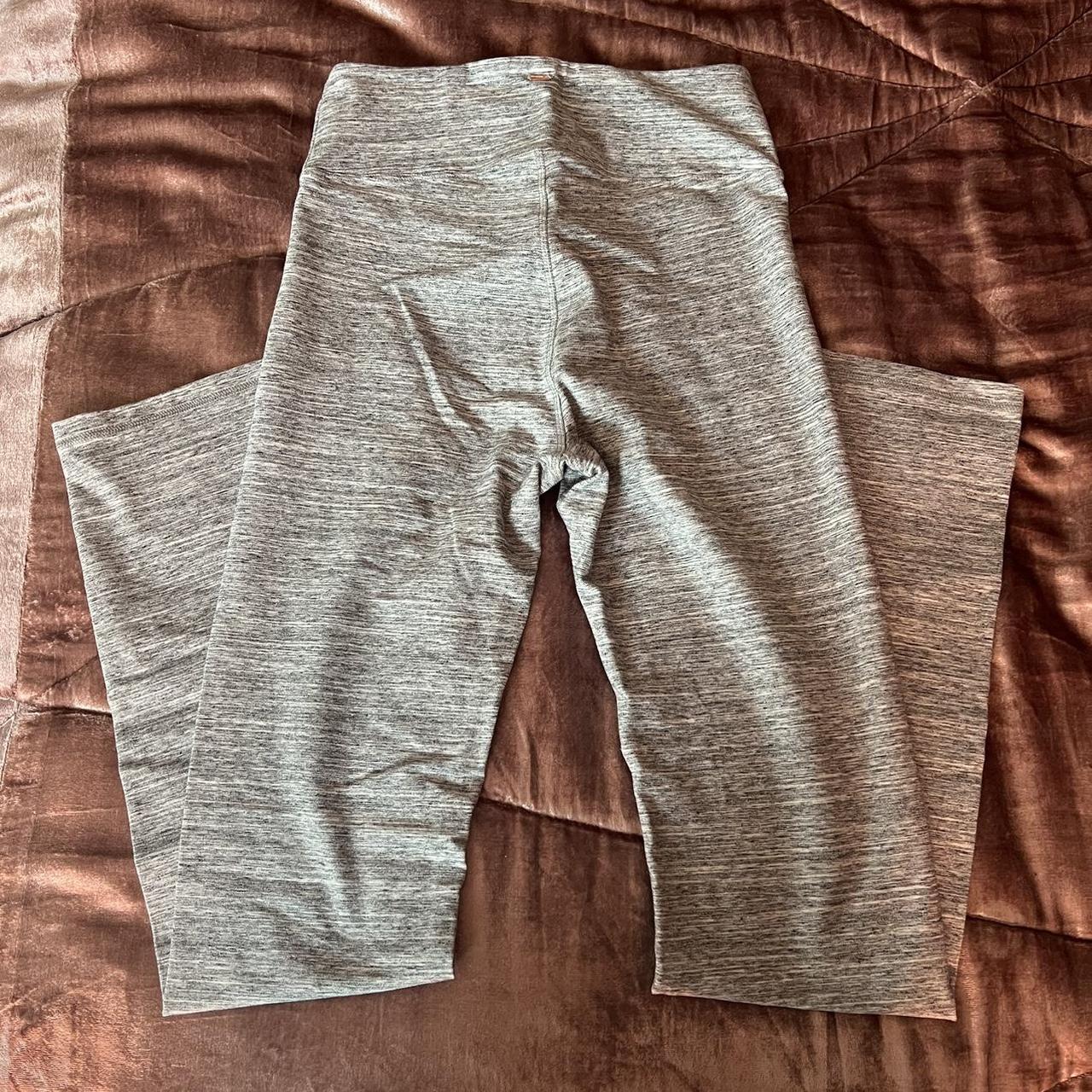 NEW Happily Grey Pink Crossover Flare Leggings - Depop