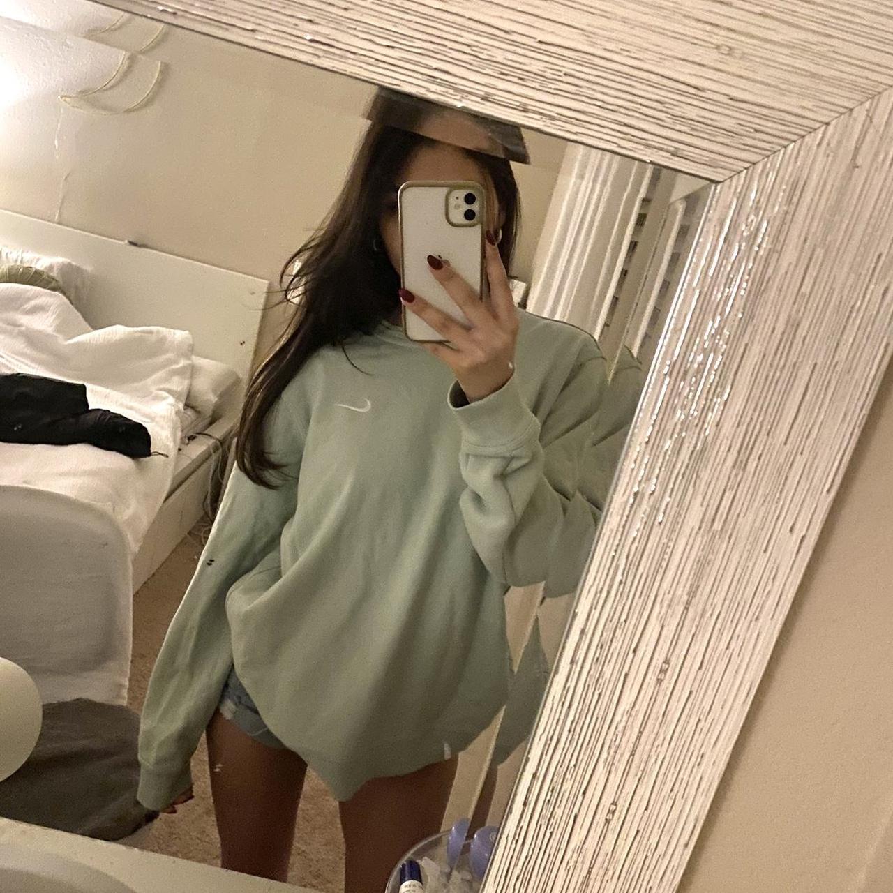 sage green nike shirt