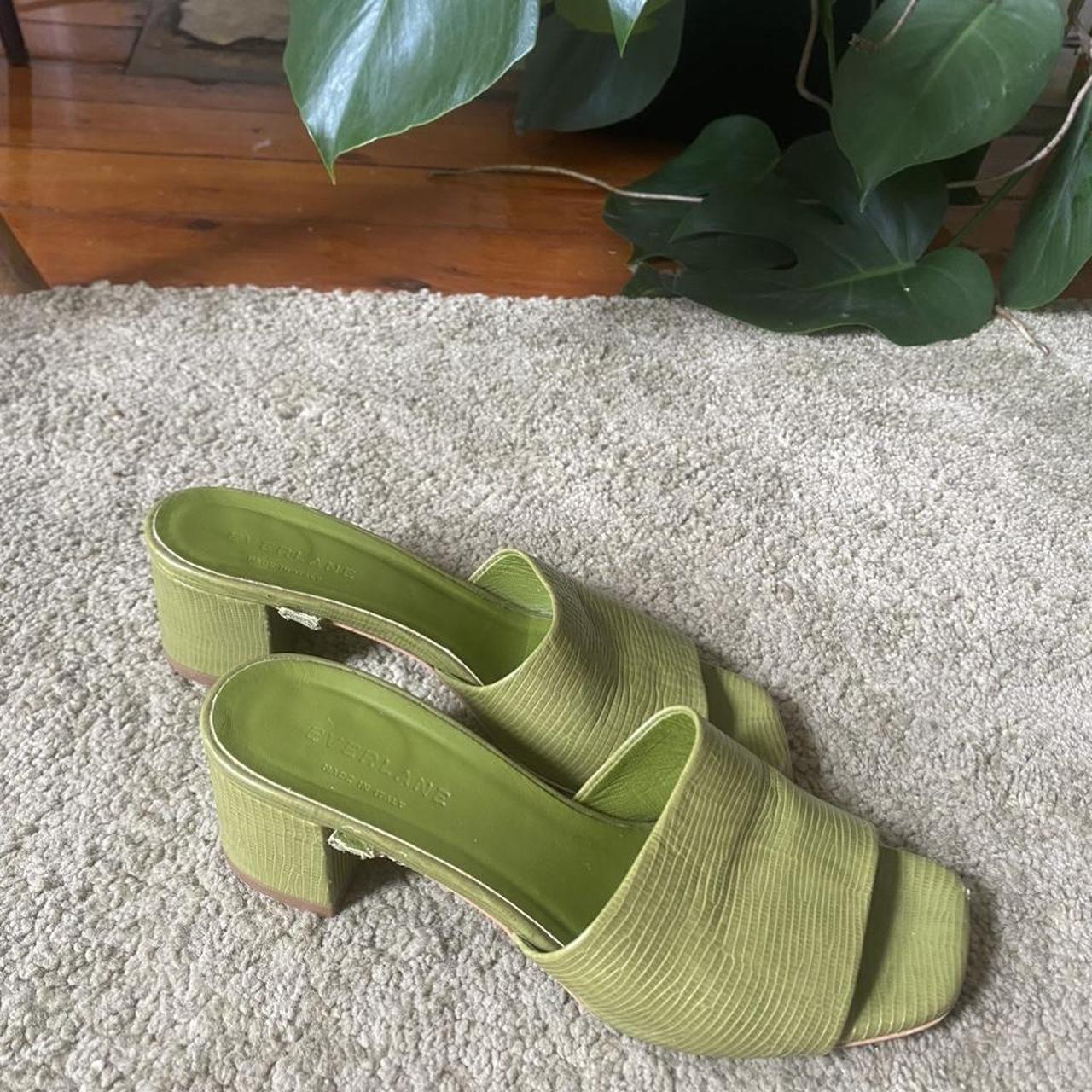 Olive Green mules by Everlane (made in Italy) got... Depop