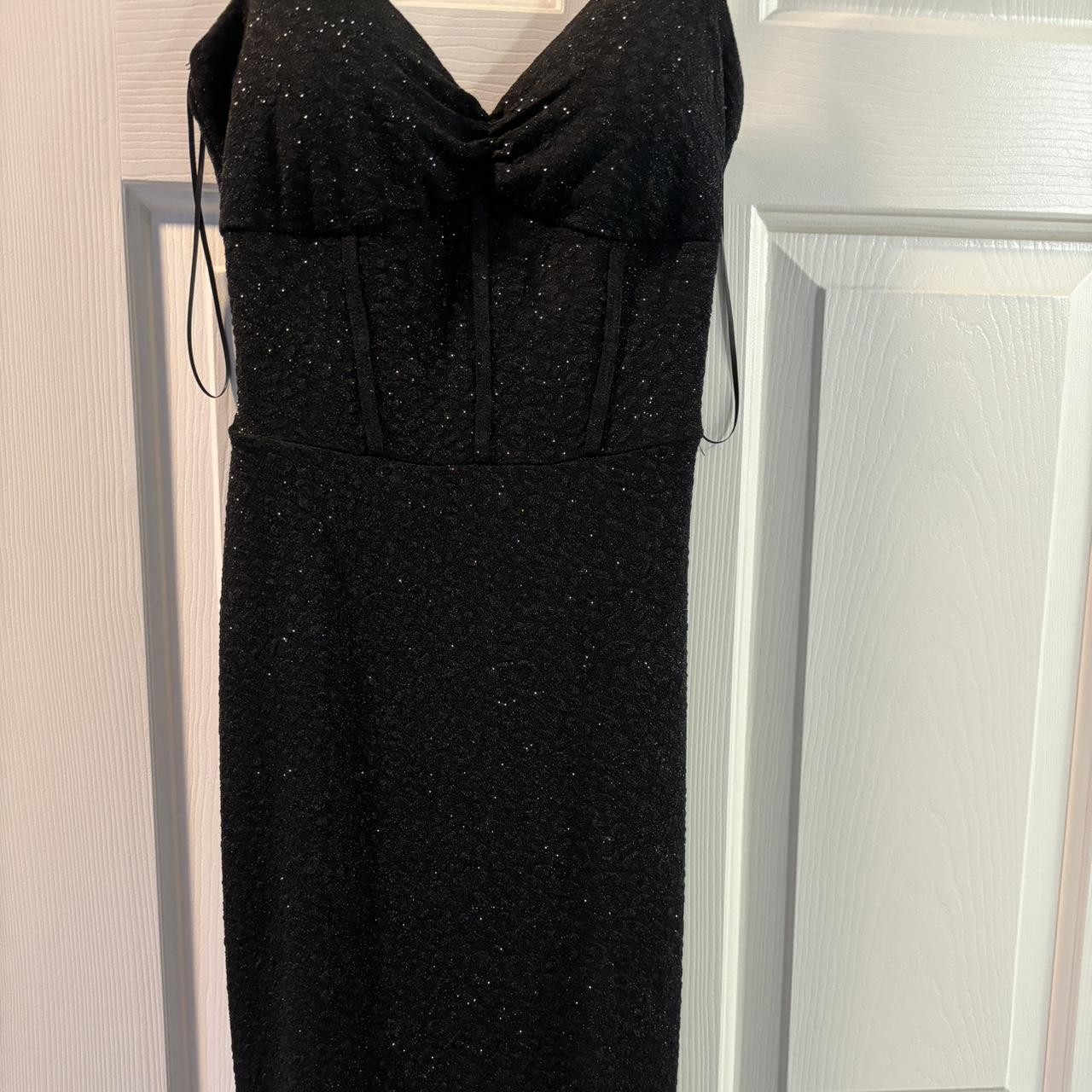 Long Black Sparkly Prom dress Shortened to fit 5’3”... Depop