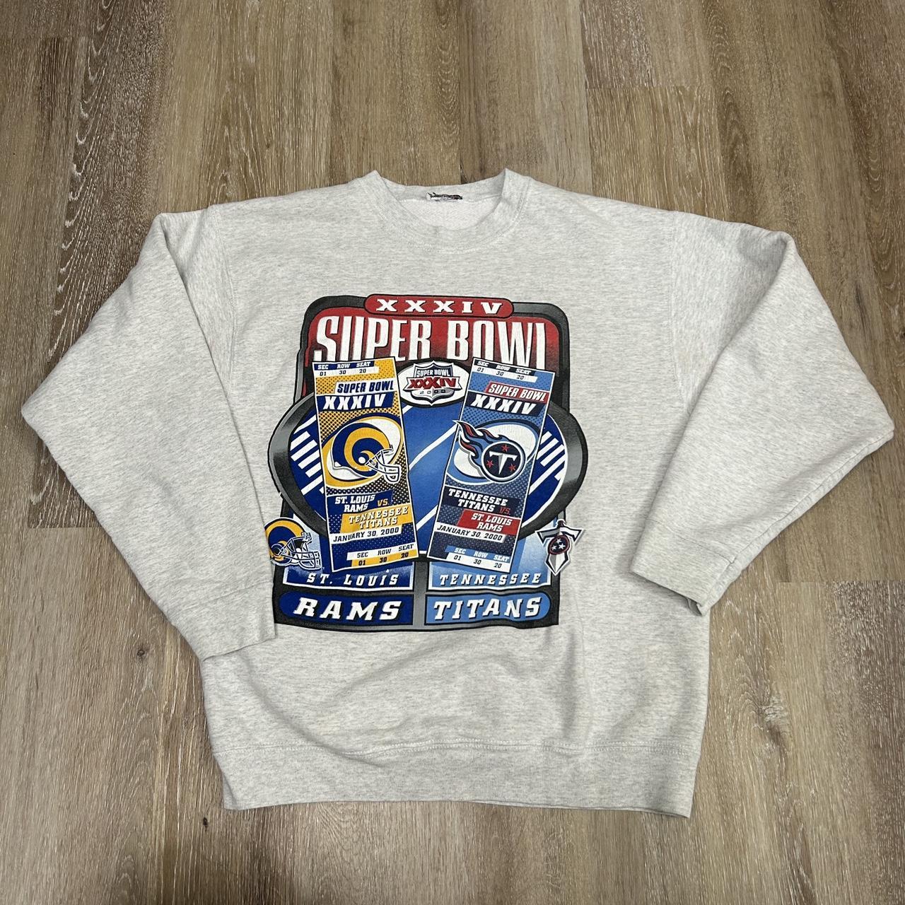 Vintage 2000 Super Bowl XXXIV crewneck. The sweater - Depop