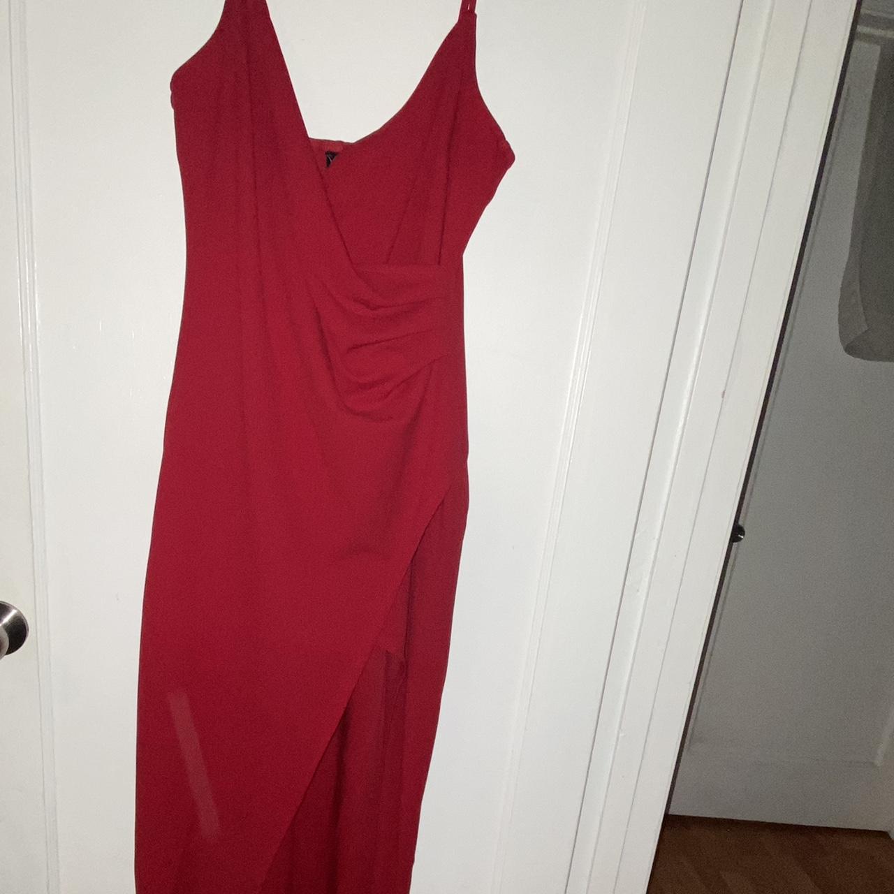 Sasha Formal High Slit Wrap Dress from windsor size... - Depop