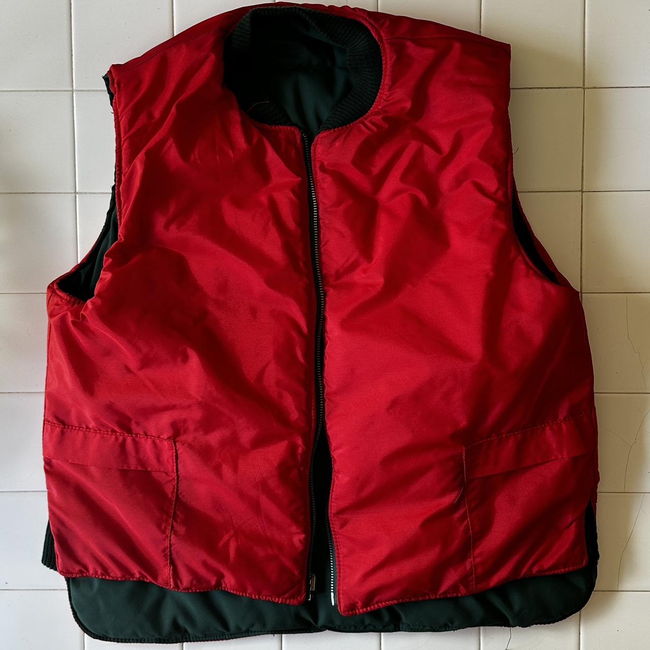 Men's Vest - Green/Multi - M – Reversible Puffer … - image 2