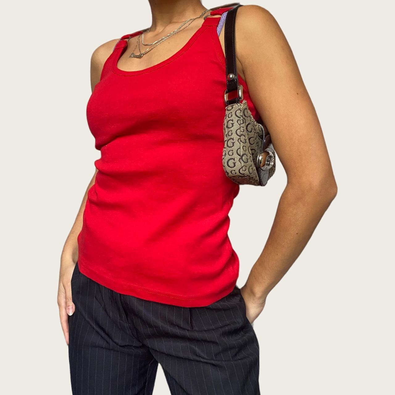 Women's Red Vest Depop