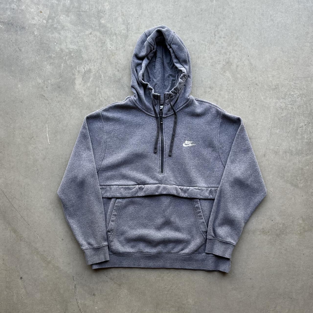 nike half zip hoodie grey