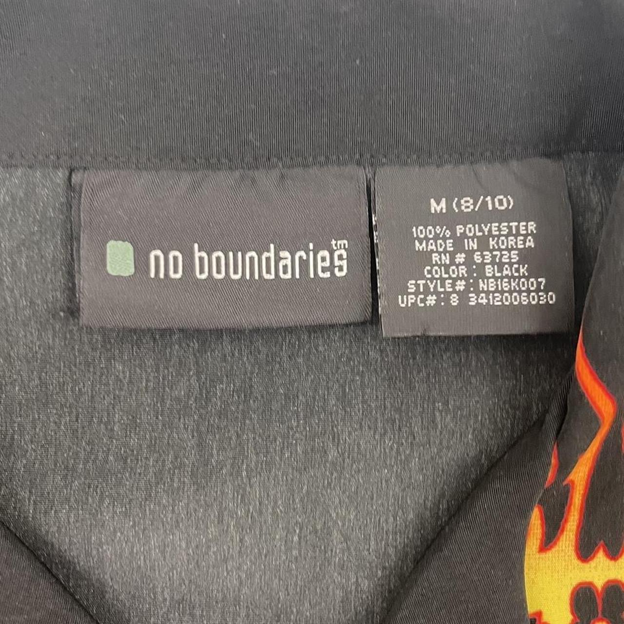 Y2K No Boundaries Flame Button Up Shirt - Depop