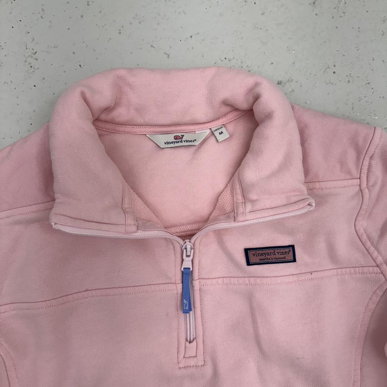 Vinyard vines pink sweatshirt quarter zip size