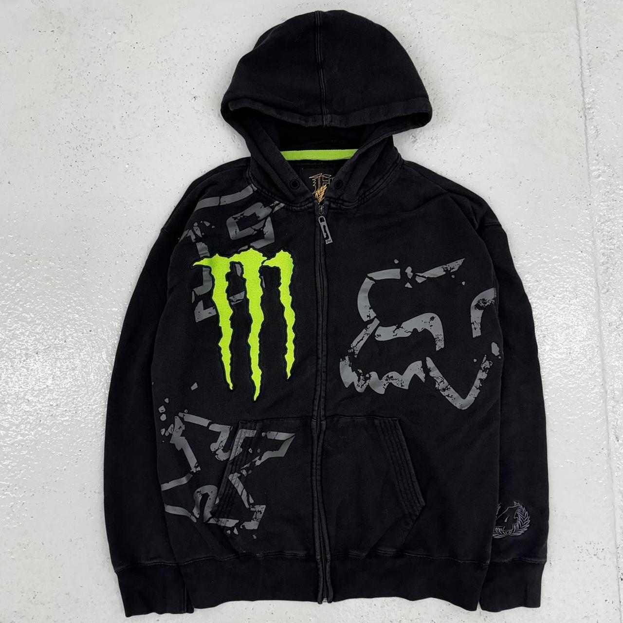 Vintage Fox Fleece Hoodie Vintage Fox Monster Racing Jacket Size XL