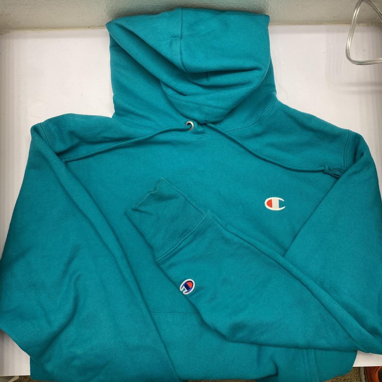 Vivid teal champion discount hoodie