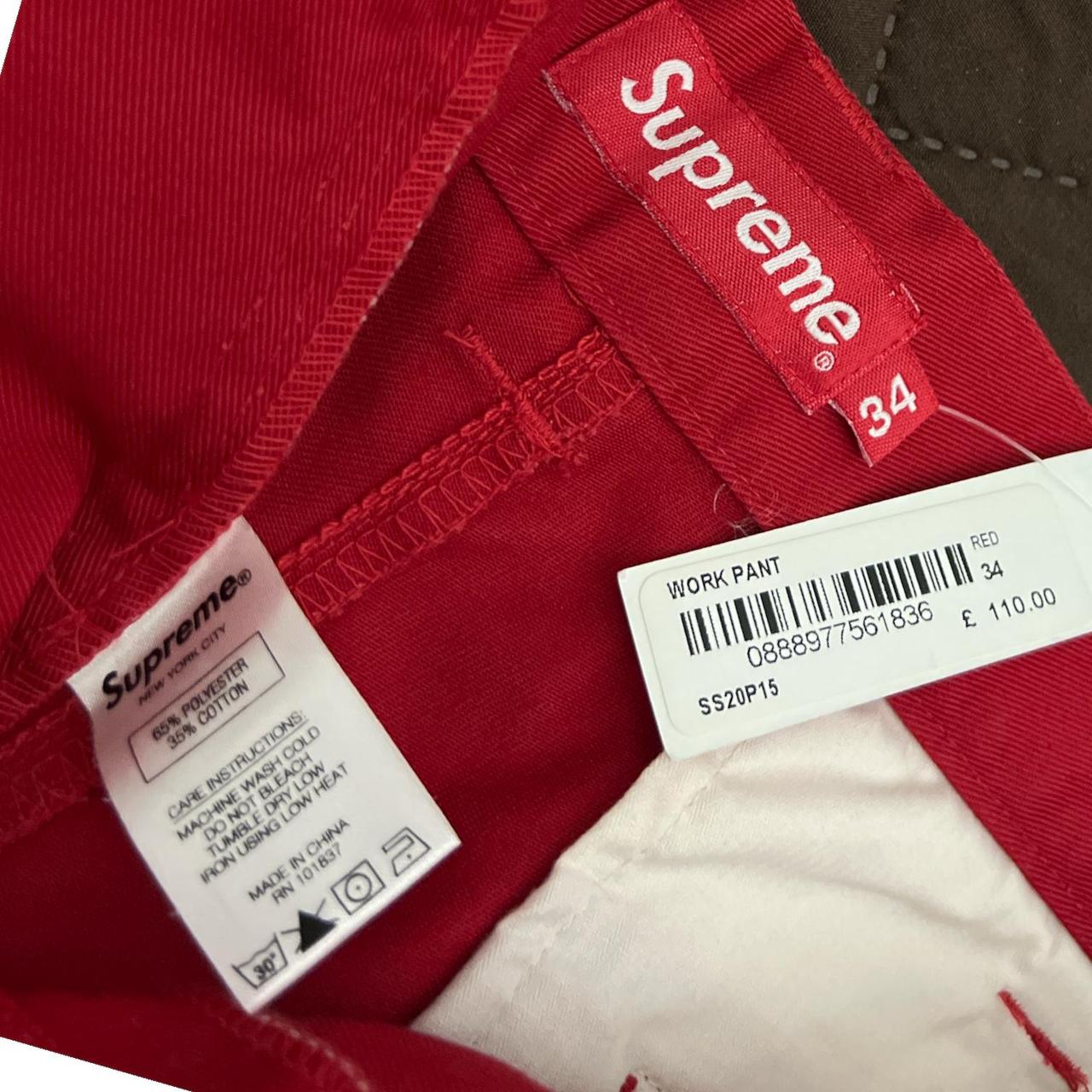 Supreme Chino Pant Red DSWT, sz 34, #supreme #chino