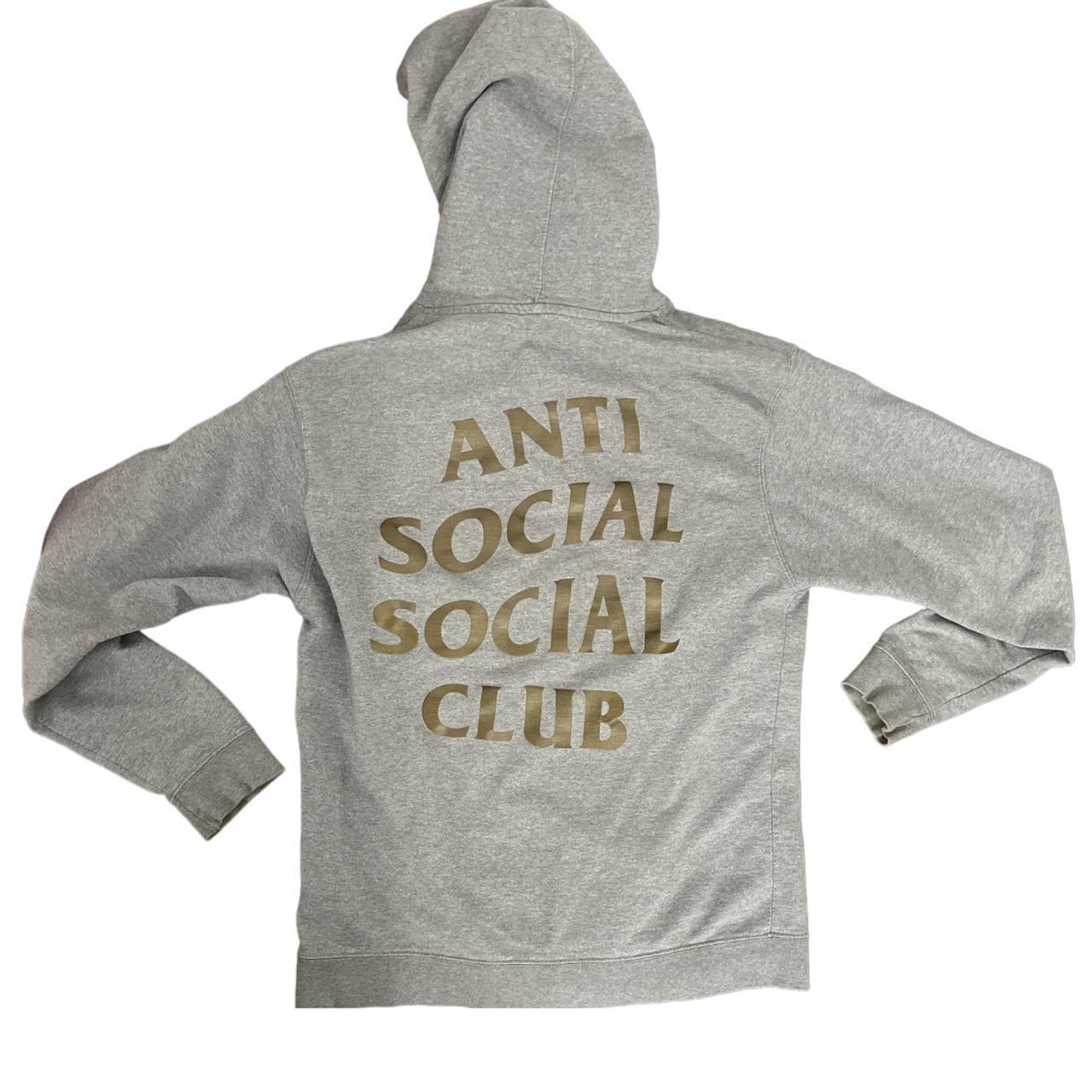 Anti social social club grey fashion hoodie