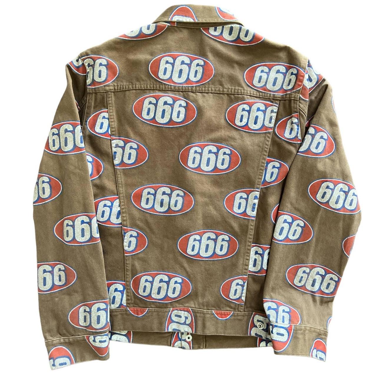 Supreme 666 Denim Trucker Jacket In Red, ModeSens