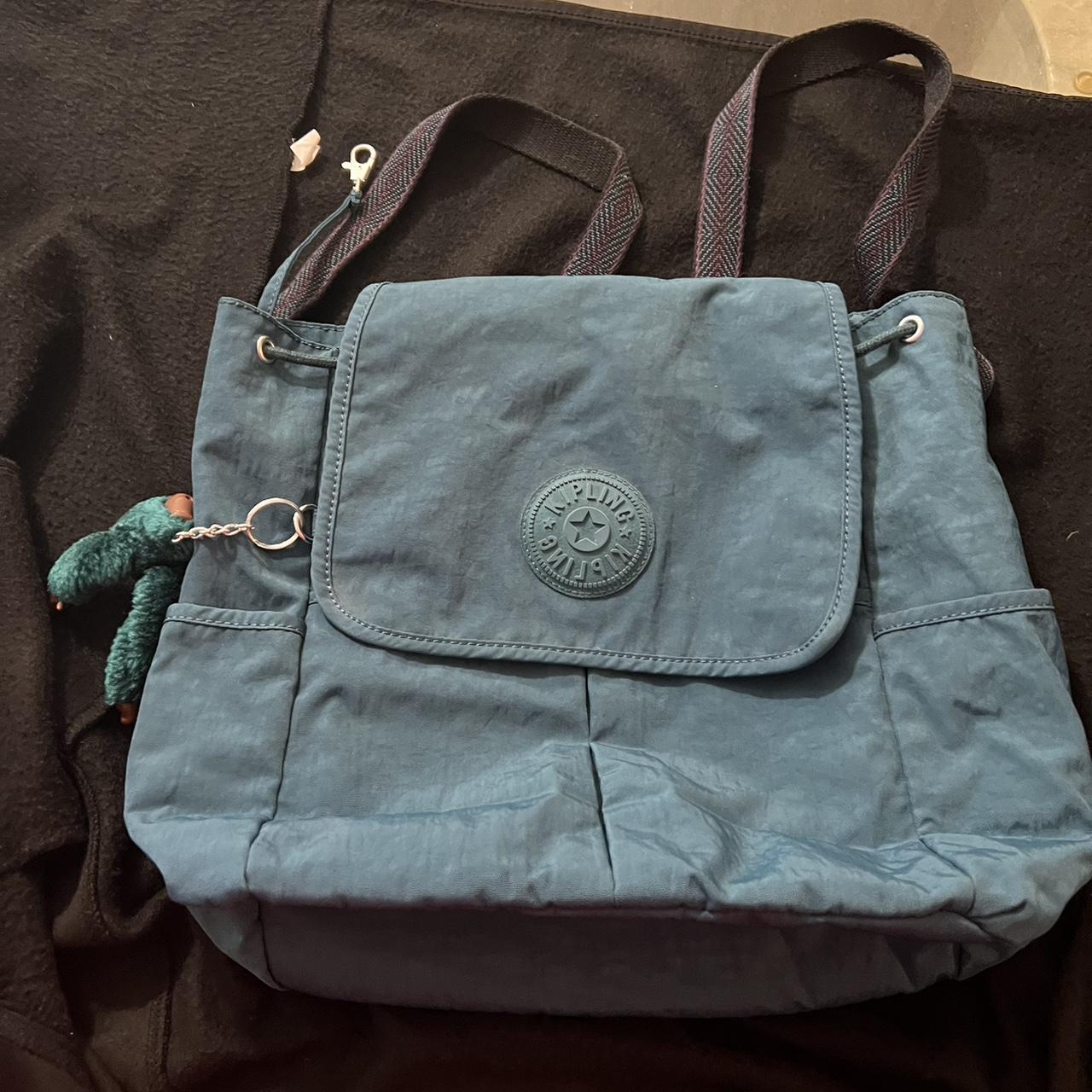 Kipling Women's Blue and Purple Bag | Depop
