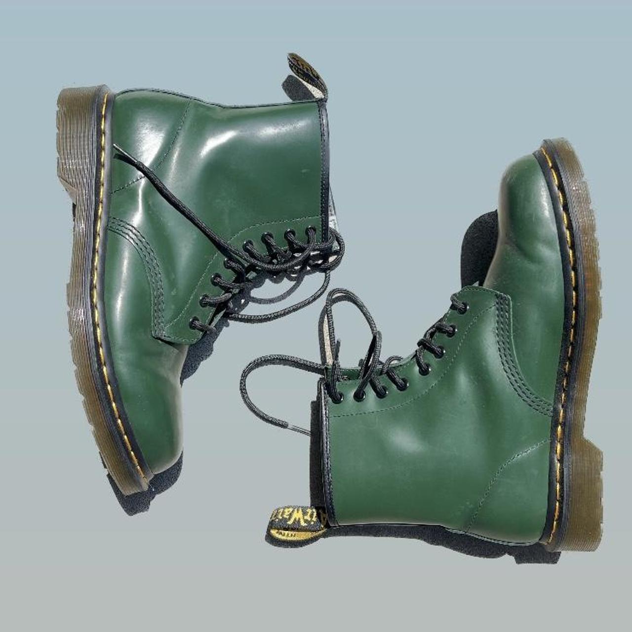 🌲Green Doc Marten Boots🌲 Minor scuffing at toes,... Depop