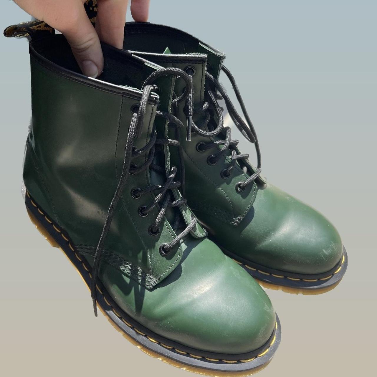 🌲Green Doc Marten Boots🌲 Minor scuffing at toes,... Depop