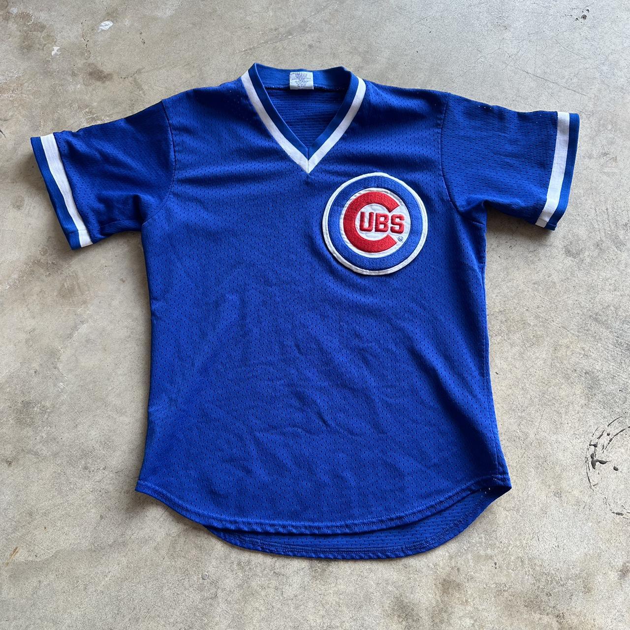 Vintage 90's Chicago Cubs pullover jersey Size - Depop