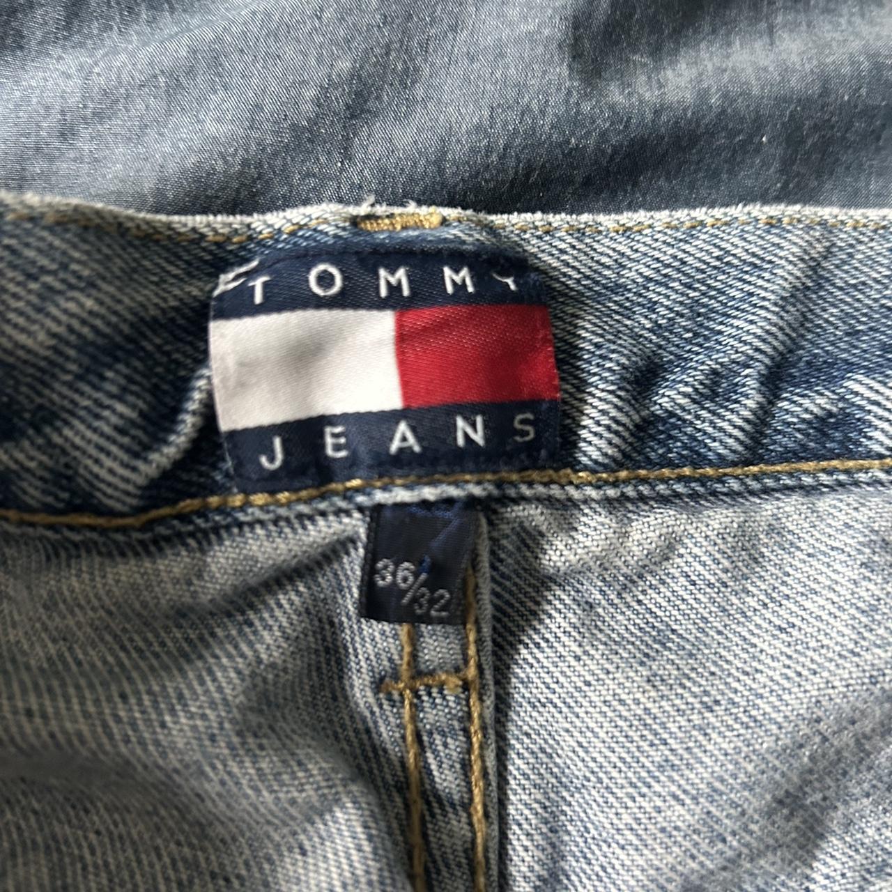 Tommy jeans jorts, used and broken in W:36 L:32 Goes - Depop