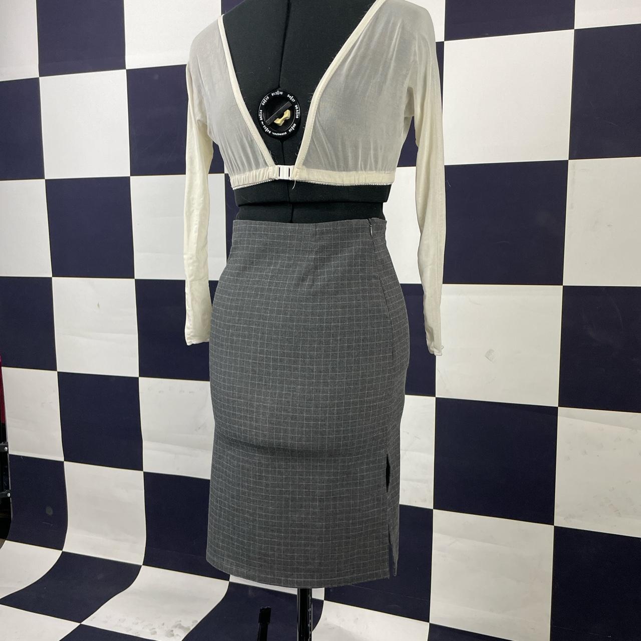 Hush Puppies USA Check Pencil Skirt Size S Preowned... Depop